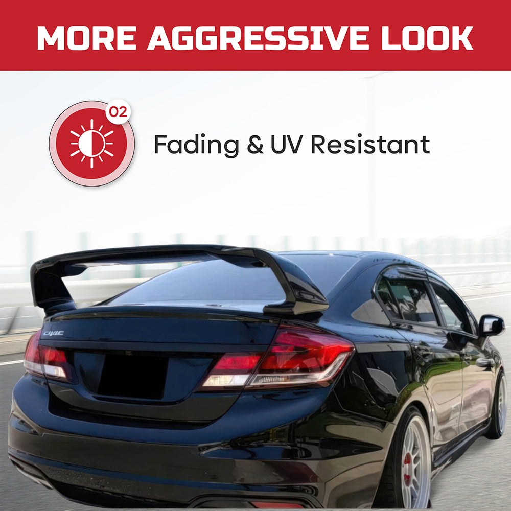 Type R Style Rear Wing - 2012-2015 Honda Civic 9th Gen Sedan
