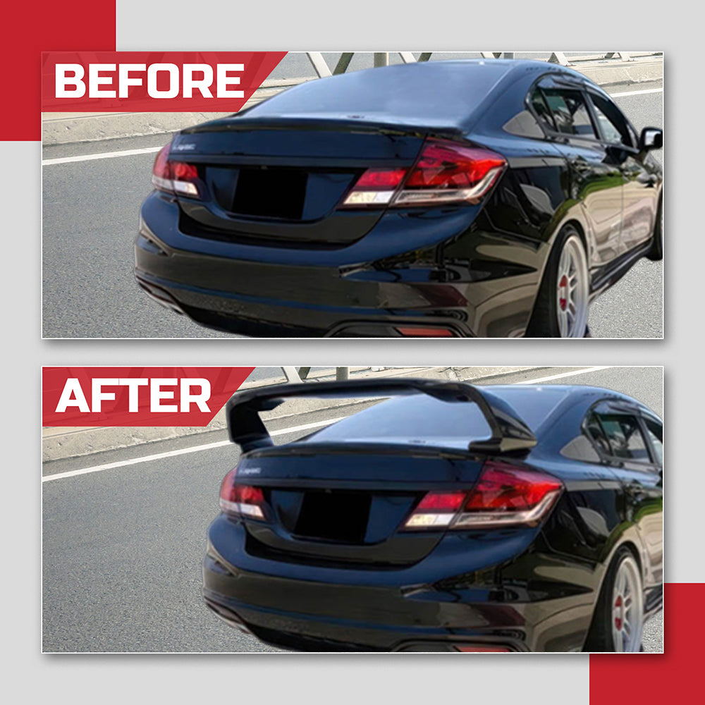 Type R Style Rear Wing - 2012-2015 Honda Civic 9th Gen Sedan