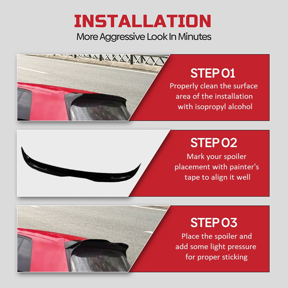 M4 Style Roof Spoiler - 2015-2021 Golf Mk7 & Mk7.5 GTI / R