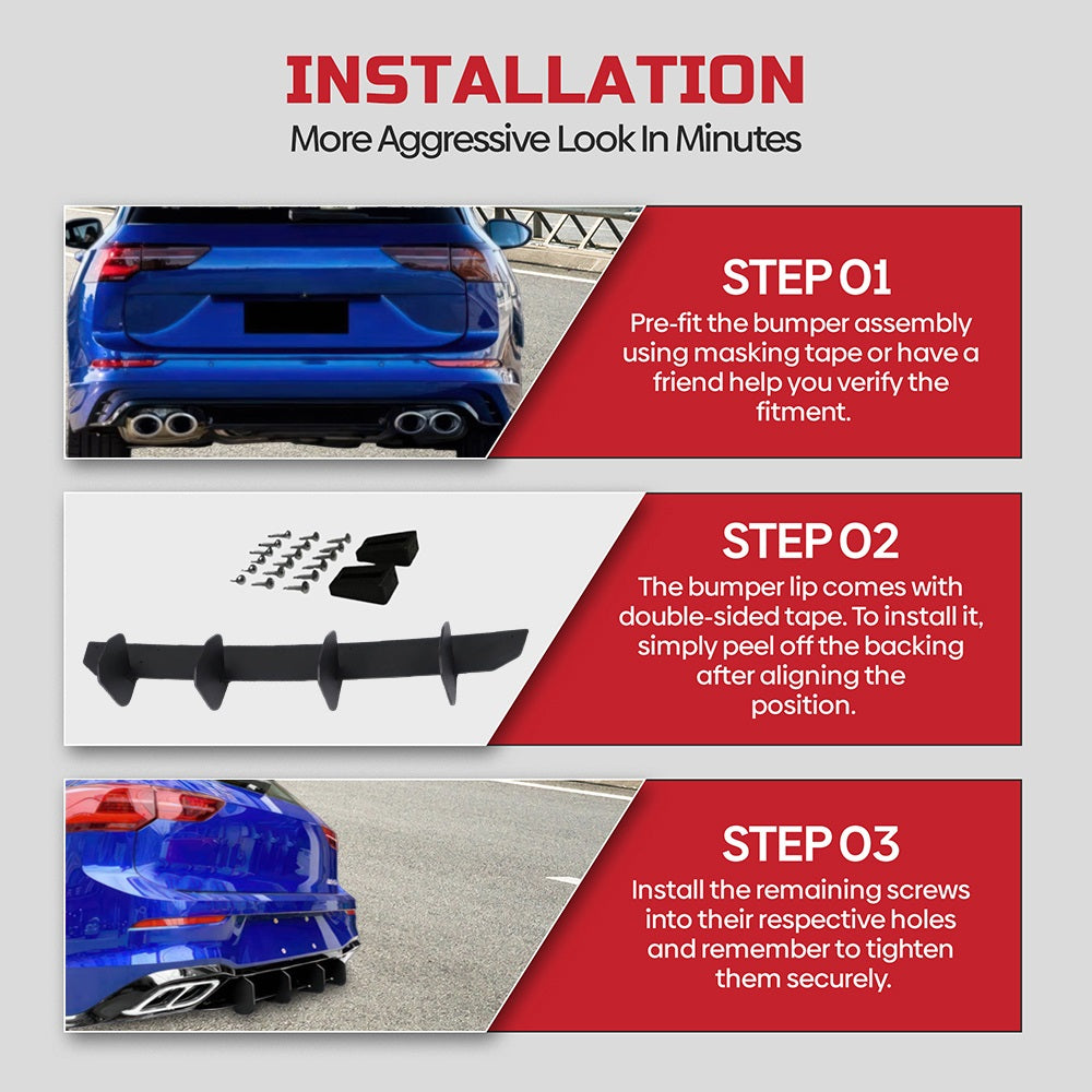 mk8 golf r rear diffuser