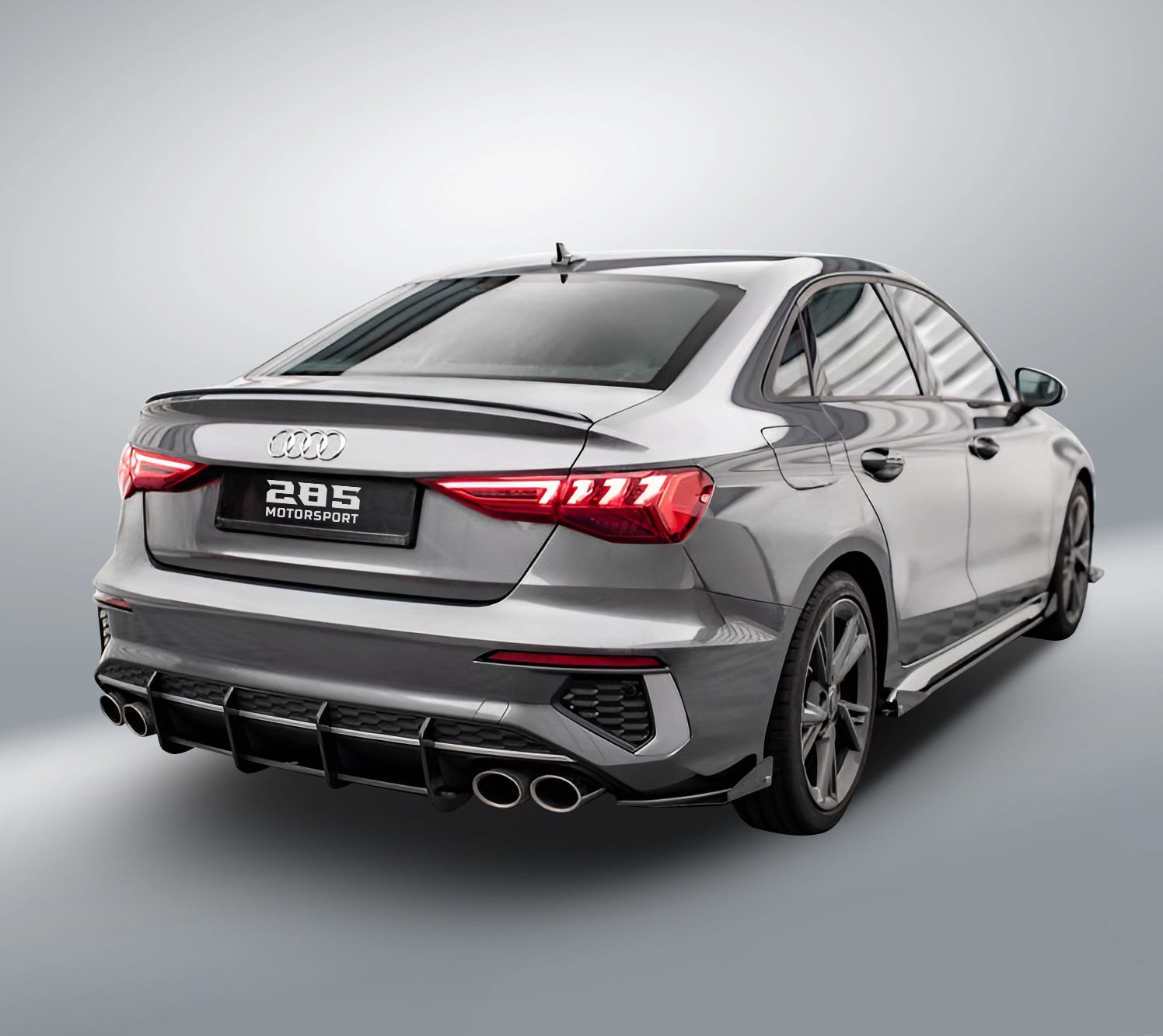 S3 Style Shark Fin Rear Diffuser - 2021-2025 Audi A3 / A3 S-line / S3 8Y Sedan