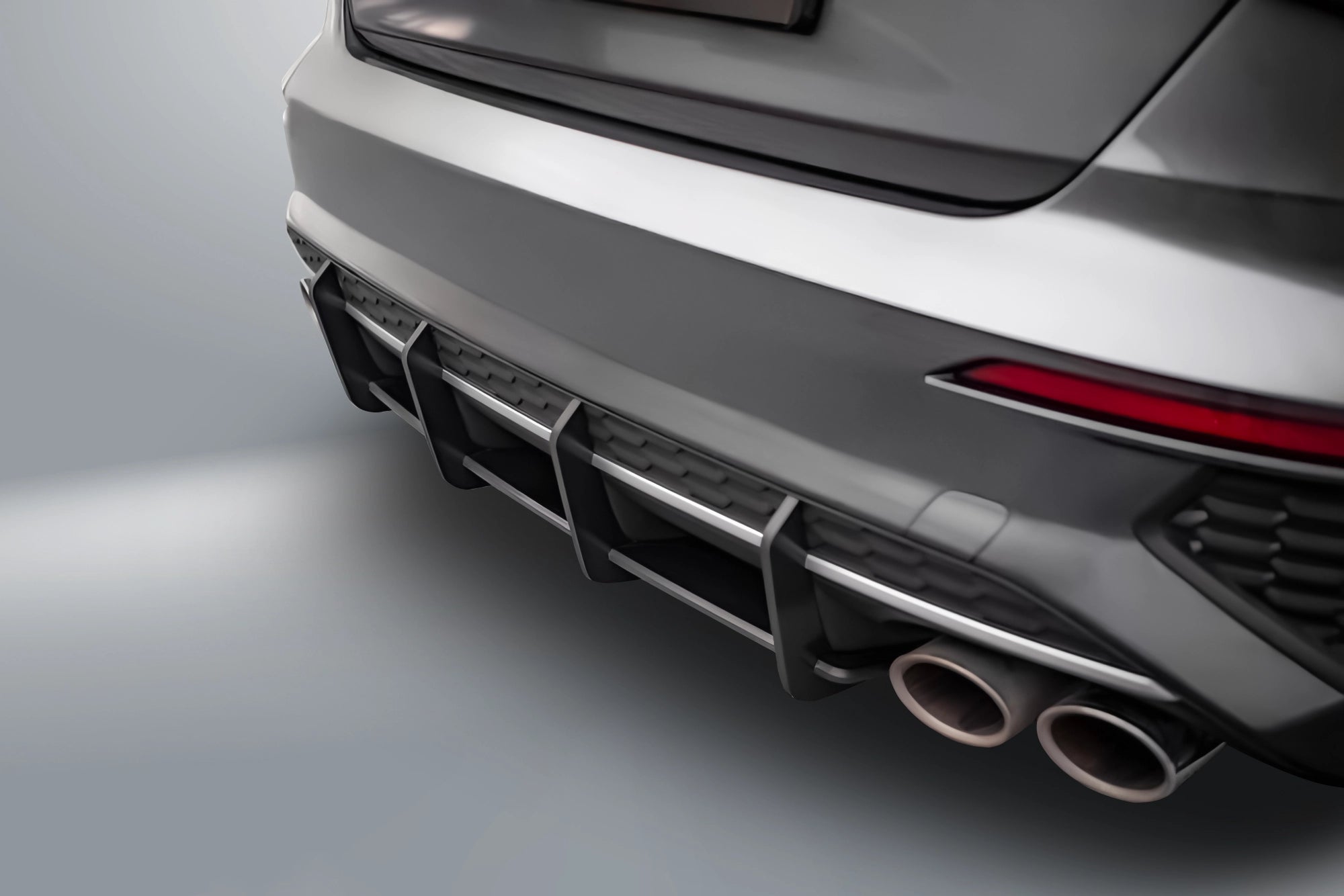 S3 Style Shark Fin Rear Diffuser - 2021-2025 Audi A3 / A3 S-line / S3 8Y Sedan