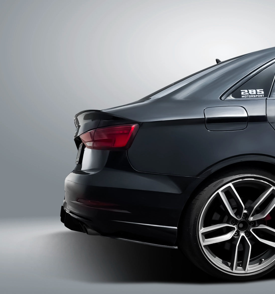 Shark Fin Rear Diffuser - 2017-2020 Audi A3 / A3 S-Line / S3 8V Sedan