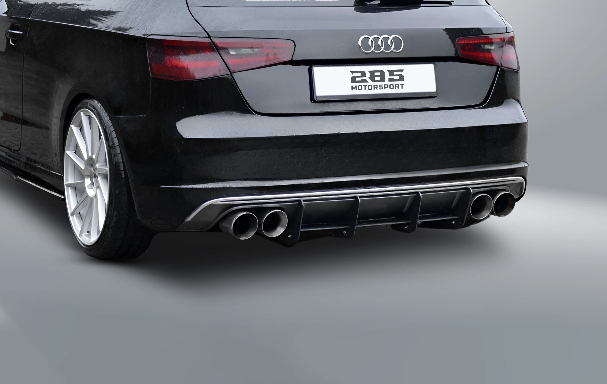 Shark Fin Rear Diffuser - 2015-2020 Audi A3 / A3 S-Line 8V Hatchback