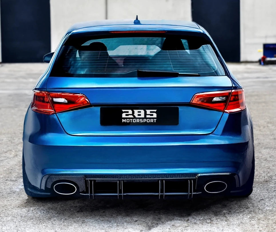 Shark Fin Rear Diffuser - 2017-2020 Audi RS3 8V Hatchback