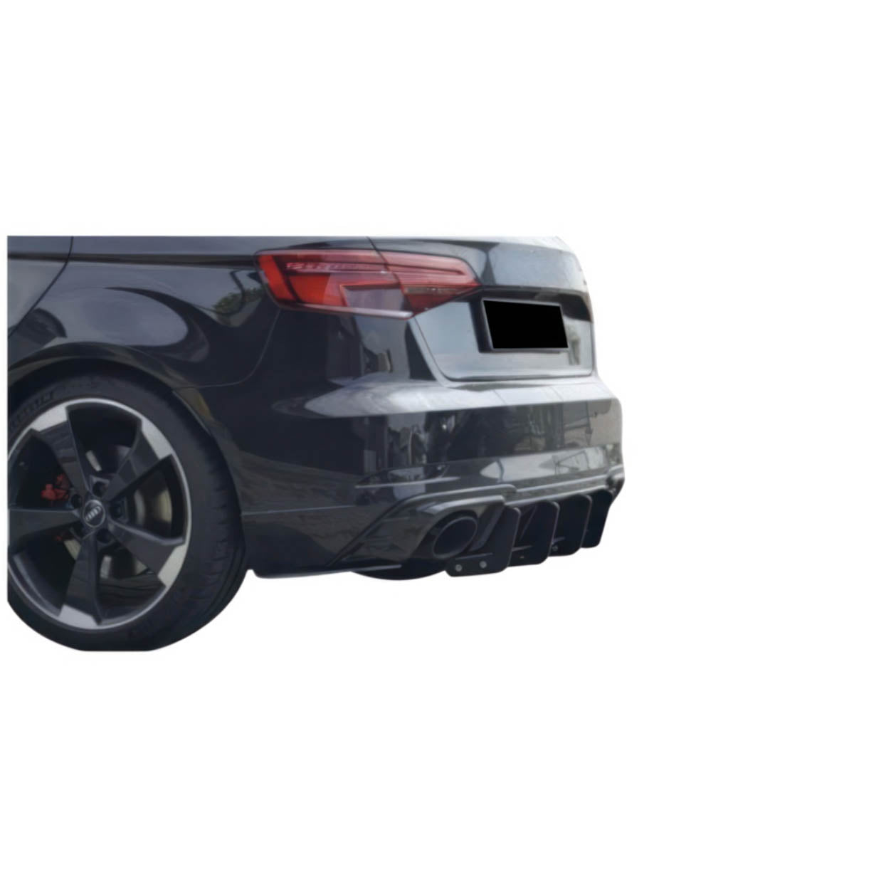 Shark Fin Rear Diffuser - 2017-2020 Audi RS3 8V Sedan