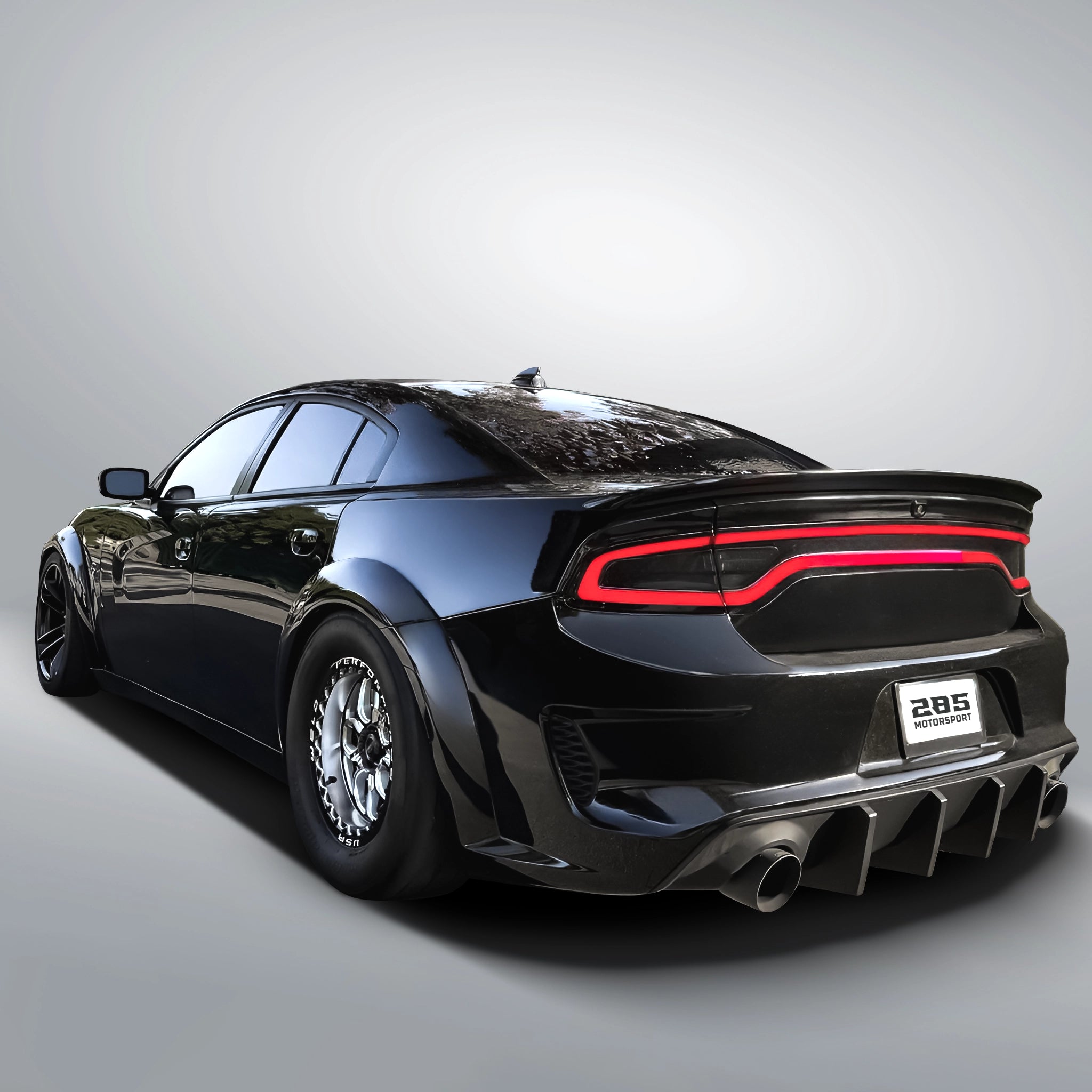 SRT Style Rear Diffuser - 2015-2021 Dodge Charger 7th Gen SXT, RT, SE, Scat Pack, GT