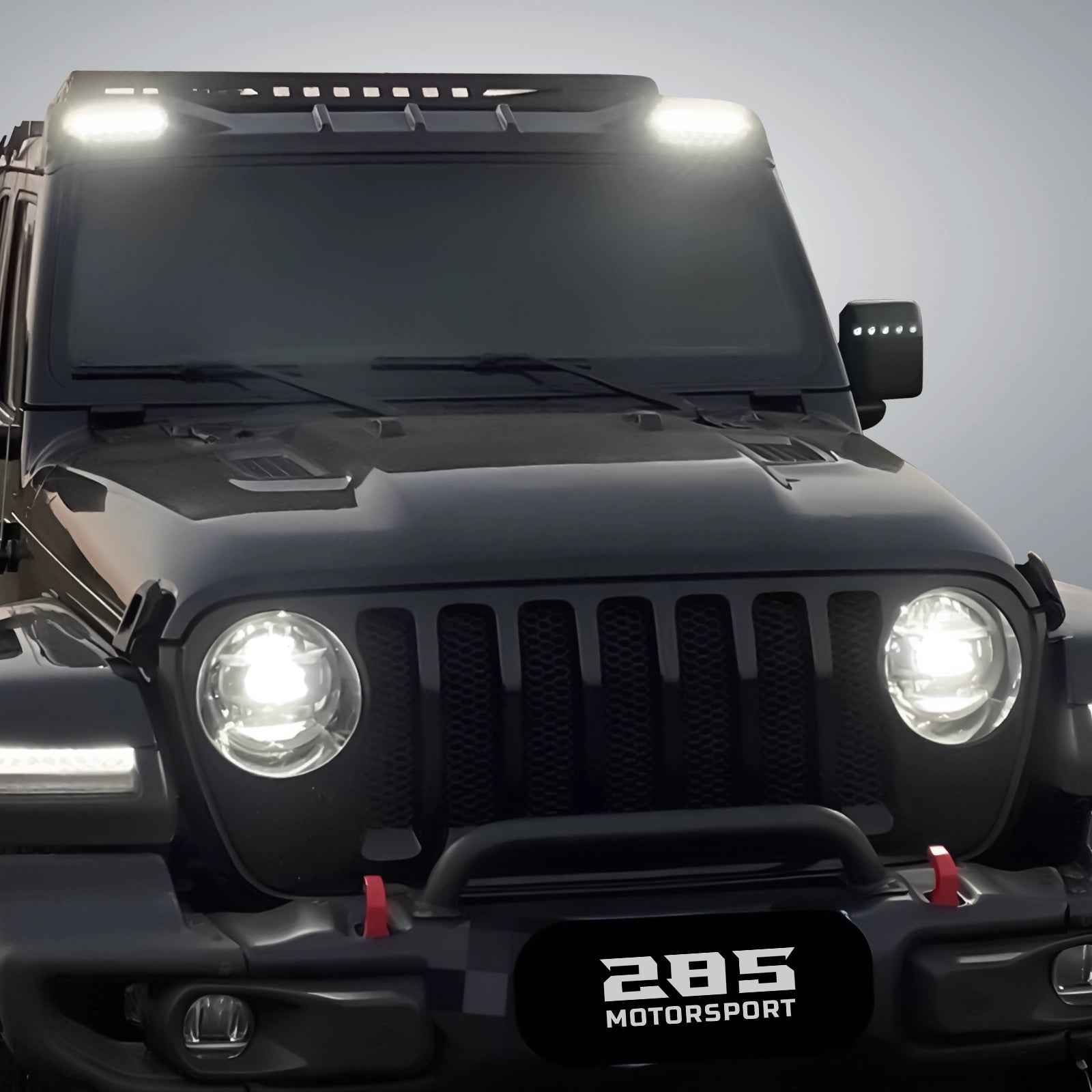 LED Front Roof Spoiler – Jeep Wrangler JL 2018–2024