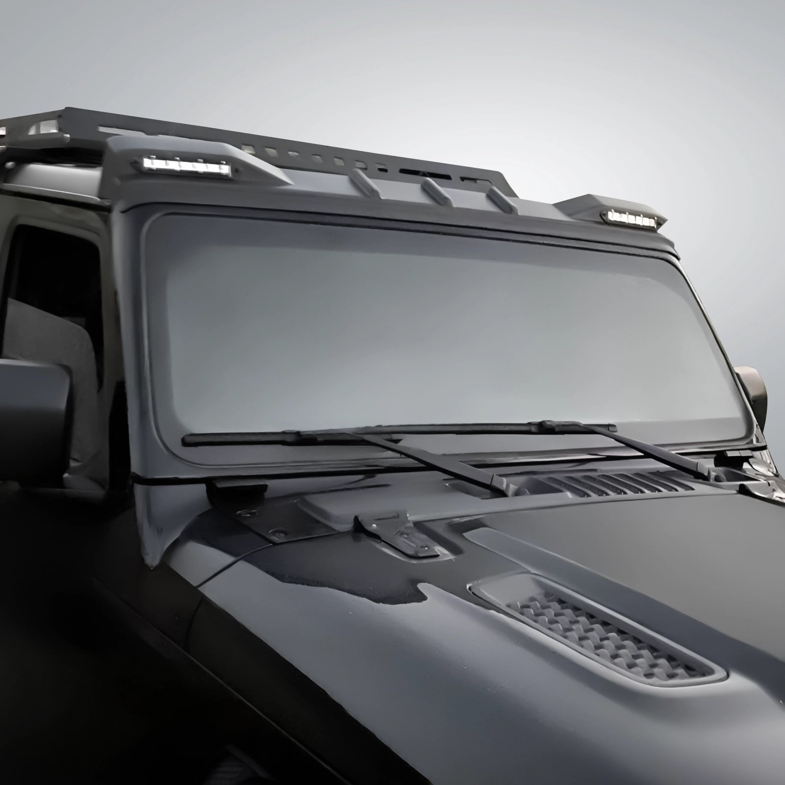 LED Front Roof Spoiler – Jeep Wrangler JL 2018–2024