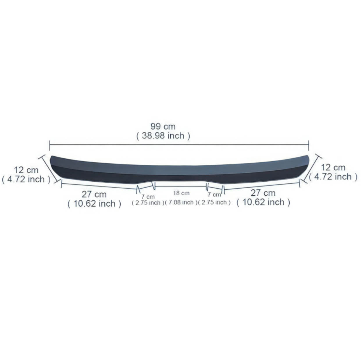 universal rear spoiler lip