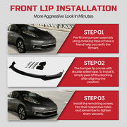 Front Lip Splitter - 2011-2017 Nissan Leaf 1st Gen 5-door Hatchback