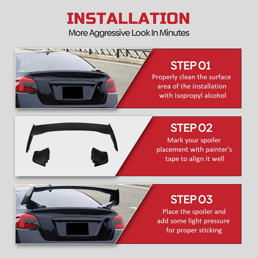 Sti Rear Under Spoiler STI Style Rear Wing - 2012-2023 Subaru WRX & WRX STI VA – 285 Motorsport
