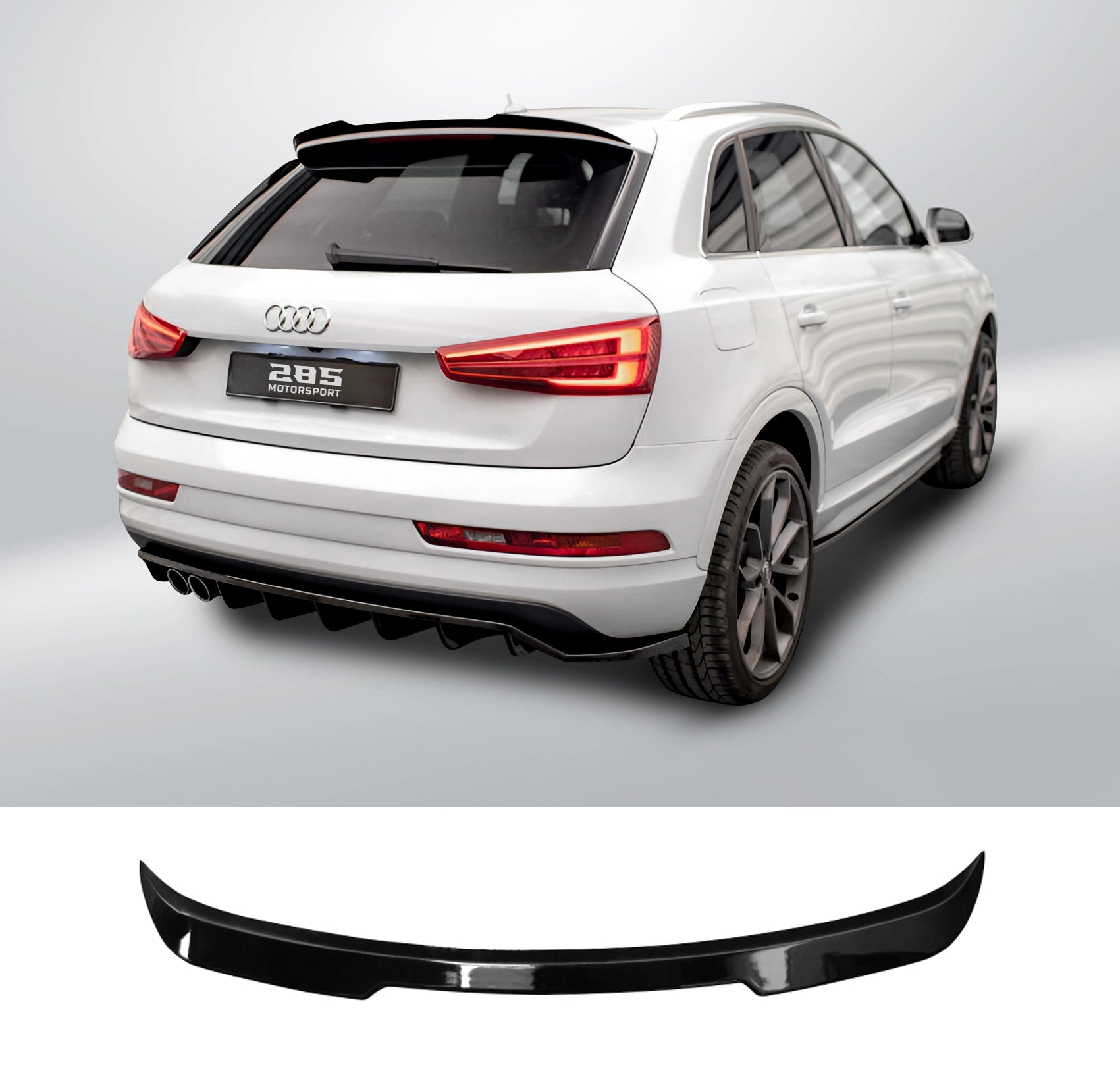 M4 Style Roof Spoiler - 2015-2018 Audi Q3 / Q3 S-Liine / SQ3 / RSQ3 8U