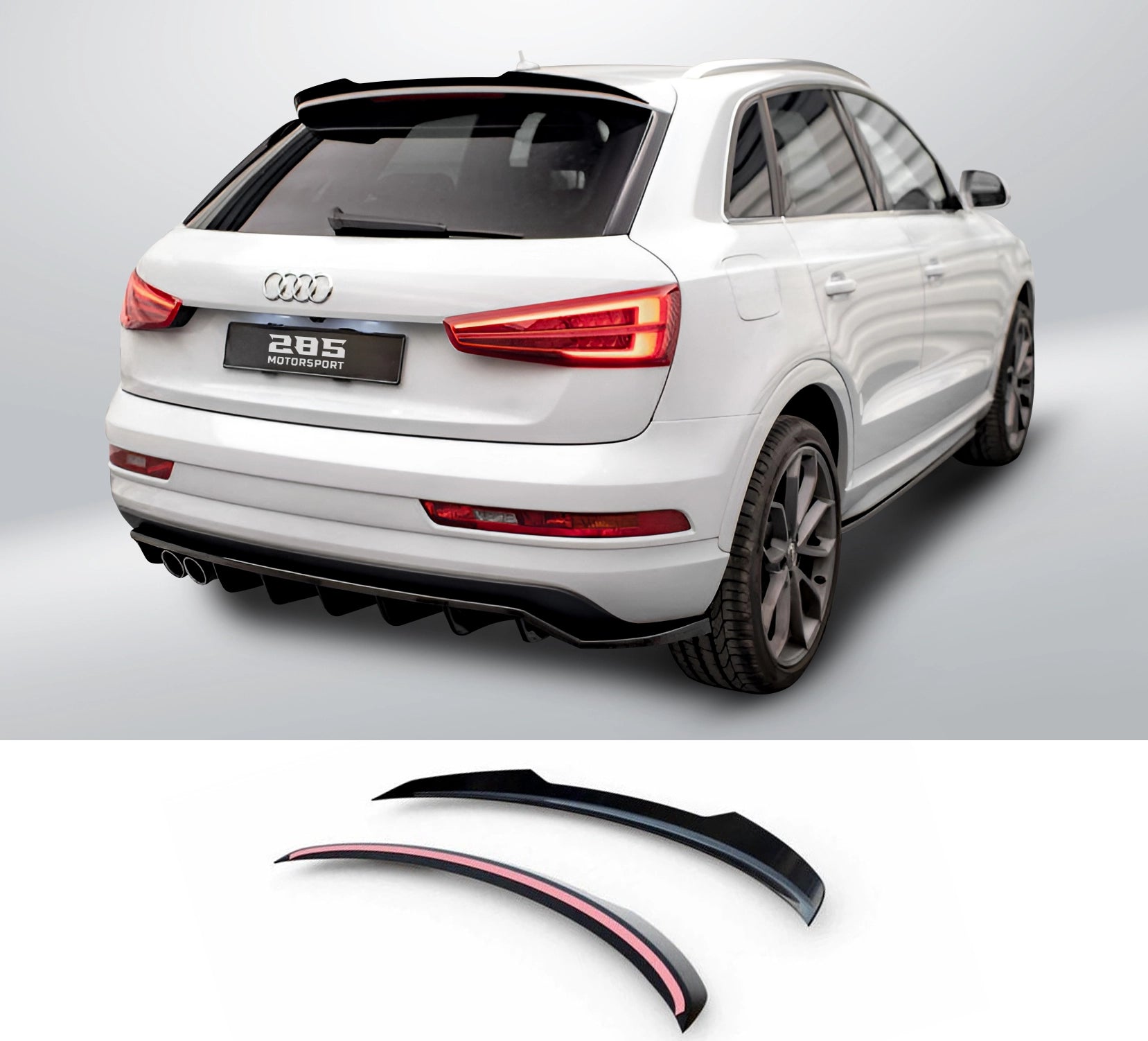 M4 Style Roof Spoiler - 2015-2018 Audi Q3 / Q3 S-Liine / SQ3 / RSQ3 8U