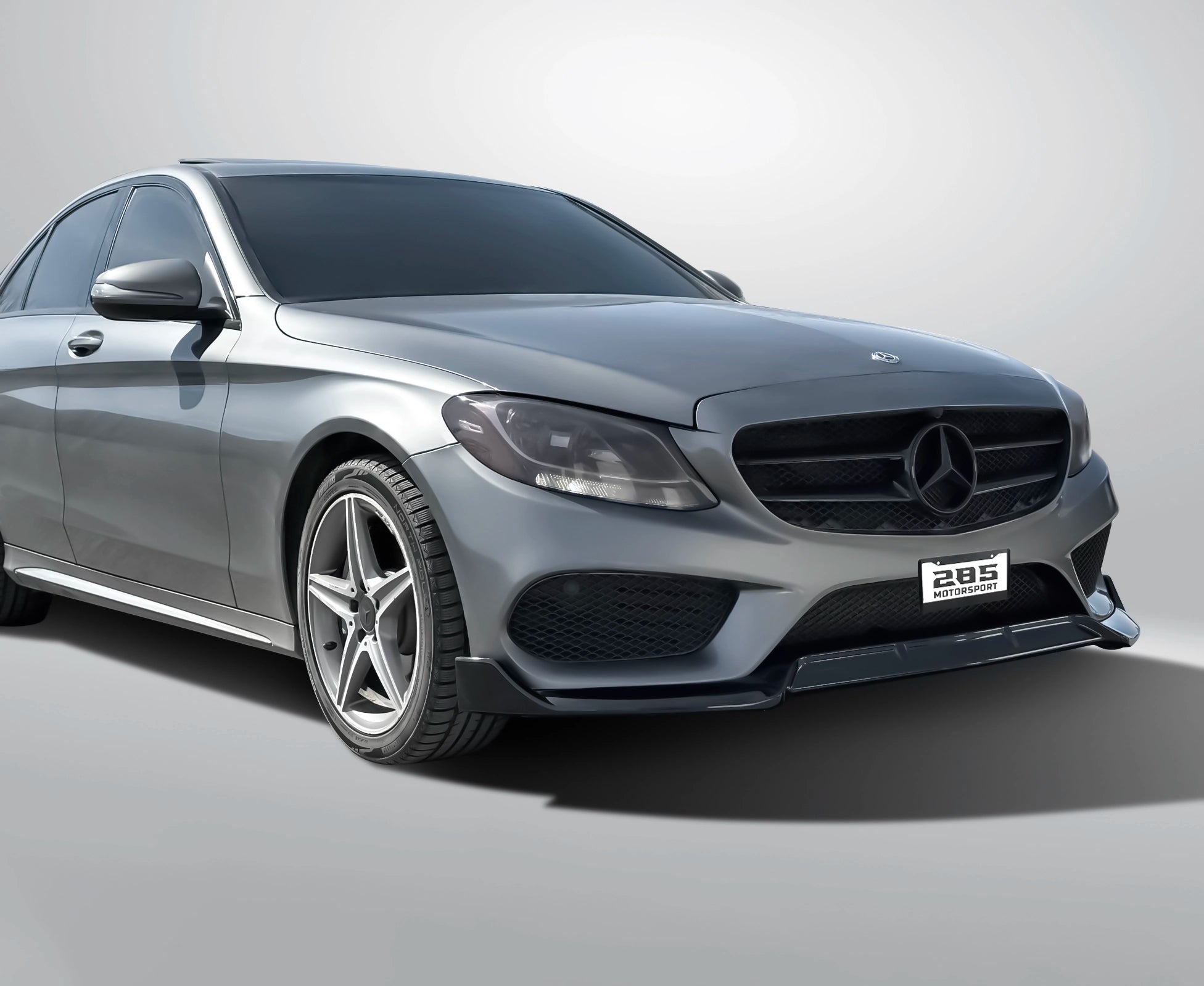 Brabus Style Front Lip Splitter - 2015-2018 Mercedes Benz C-Class W205 Sedan