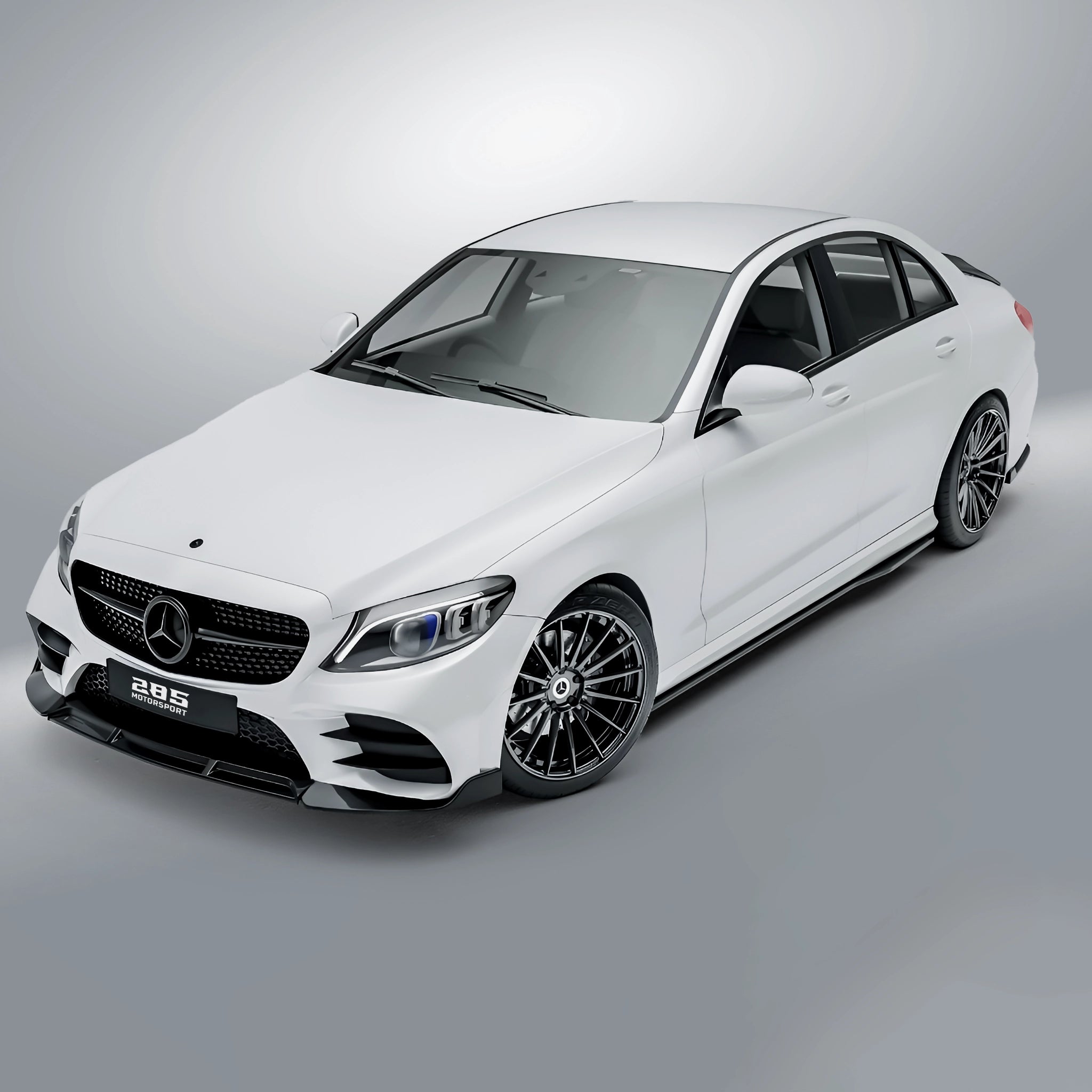 Brabus Style Front Lip Splitter - 2019-2021 Mercedes Benz C-Class W205 Sedan