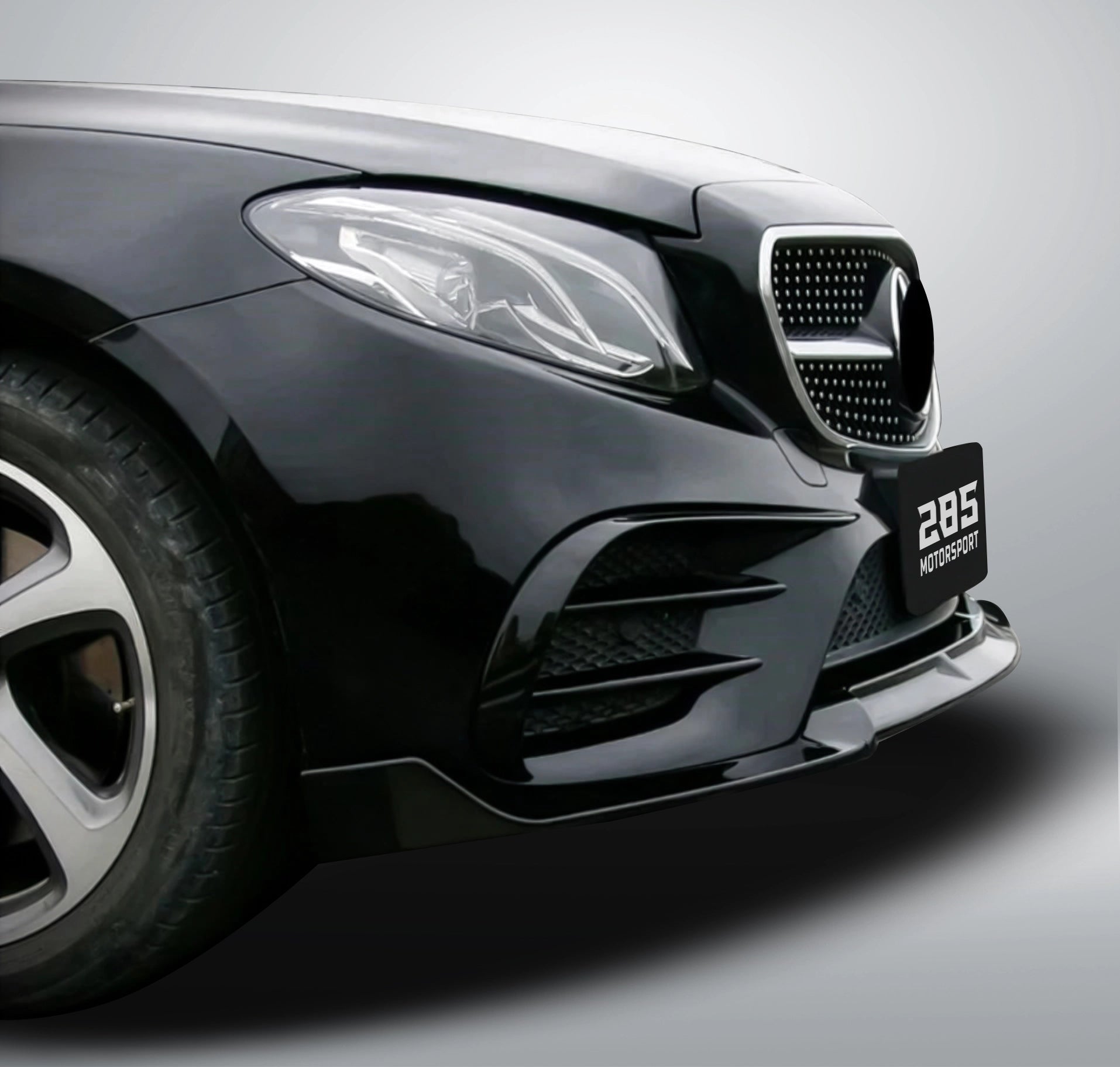 Brabus Style Front Lip Splitter - 2017-2020 Mercedes Benz E-Class W213 Sedan / Wagon