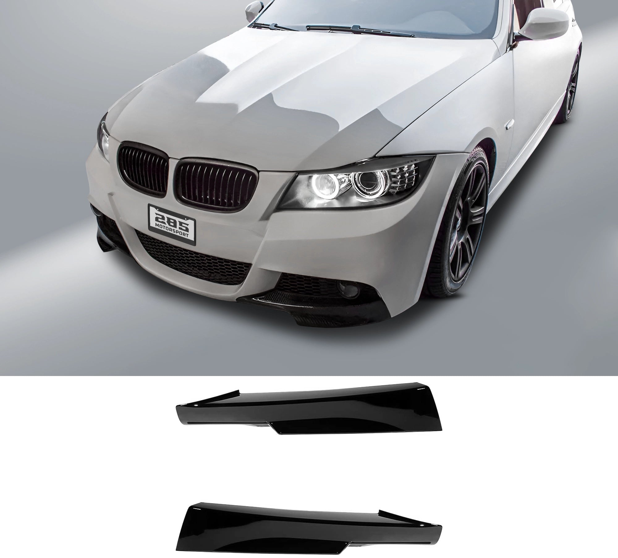 M tech Style Front Lip Splitter - 2006-2011 BMW 3 Series E90 Sedan