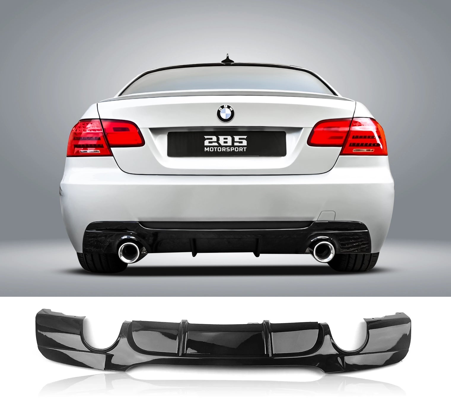 M Performance Style Rear Diffuser - 2006-2011 BMW 3 Series E90 Sedan
