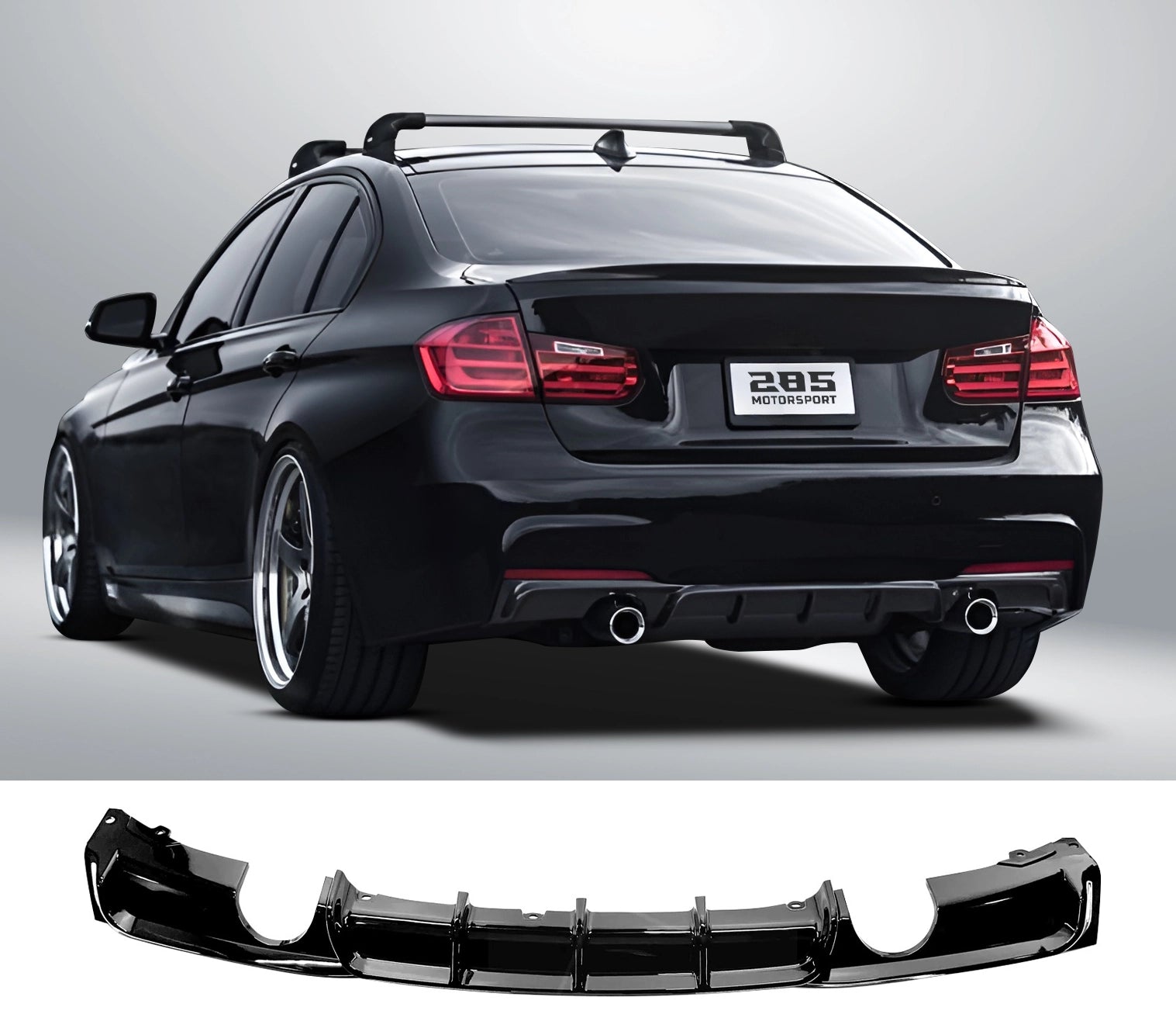 Rear Diffuser - 2012-2019 BMW 3 Series F30 Sedan QUAD