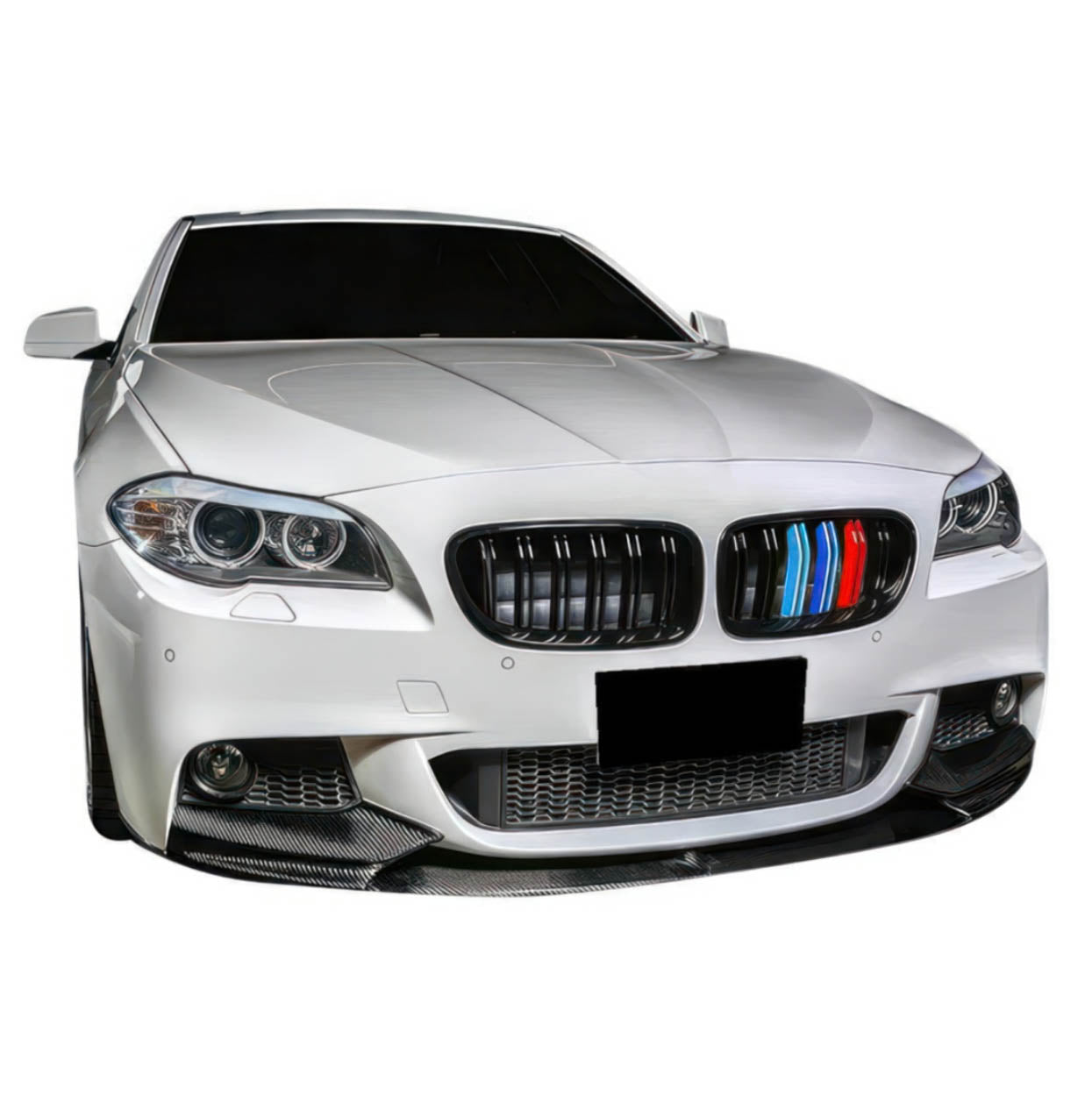 10-17 BMW 5 Series & M5 F10 | M Style Front Lip Splitter | Gloss Black