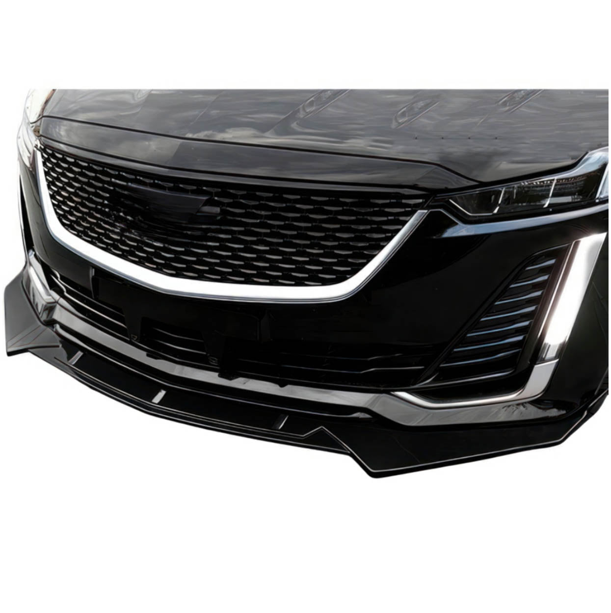 20-24 Cadillac CT5 Sedan | Front Lip Splitter | Gloss Black