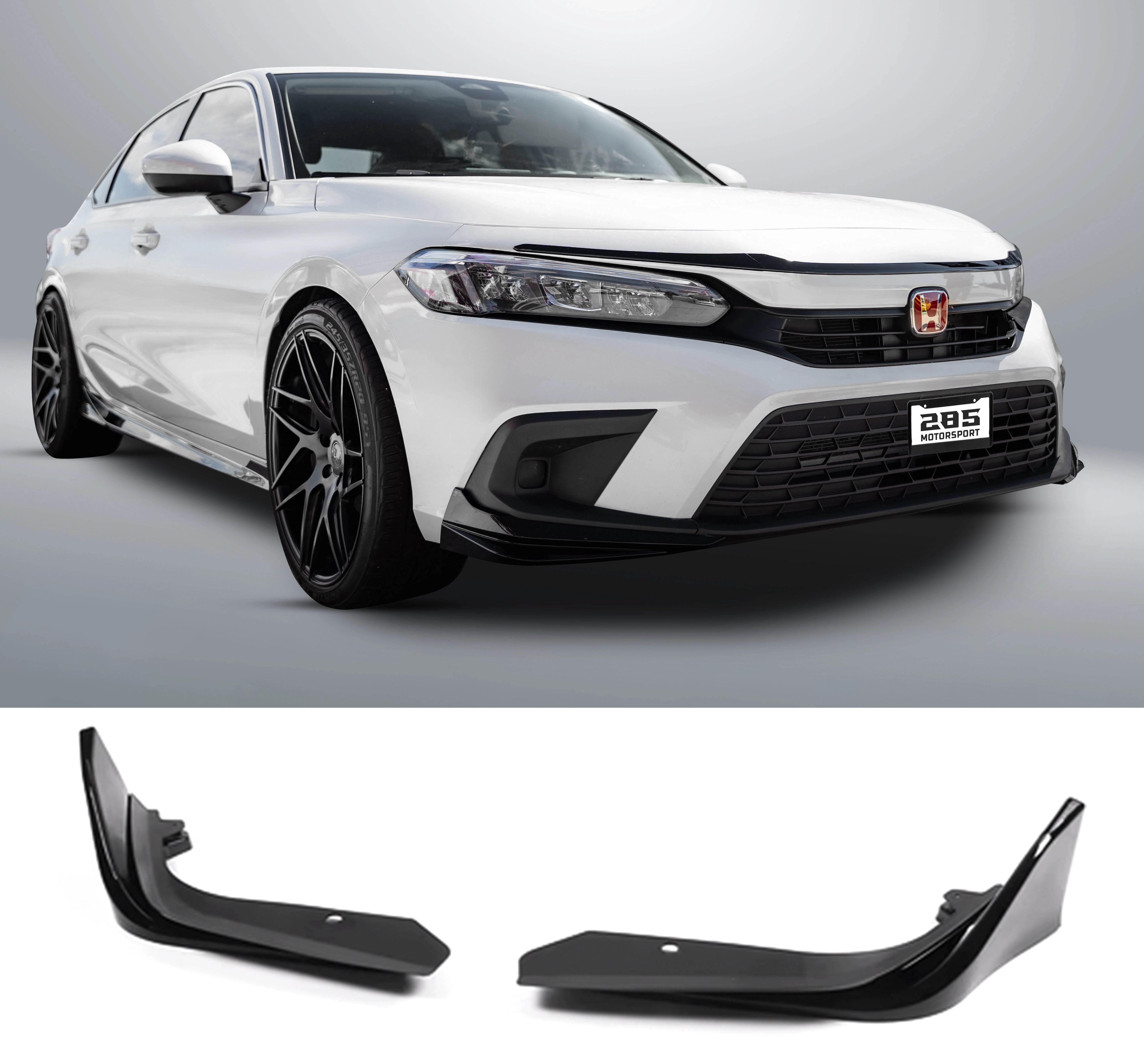 Modulo Style Front Lip Splitter - 2022-2024 Honda Civic 11th Gen Sedan