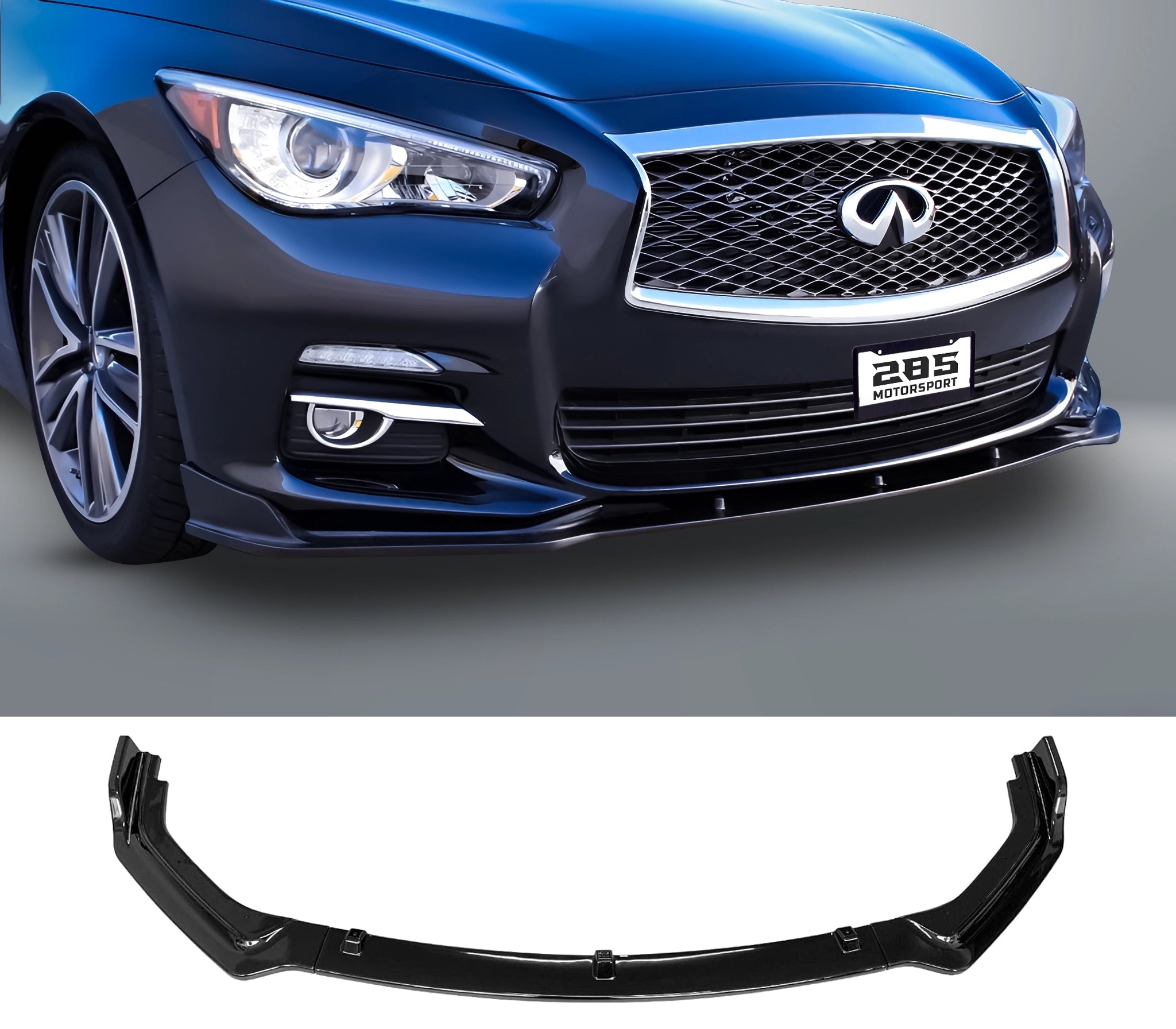 Front Lip Splitter - 2014-2017 Infiniti Q50 1st Gen Facelift Sedan