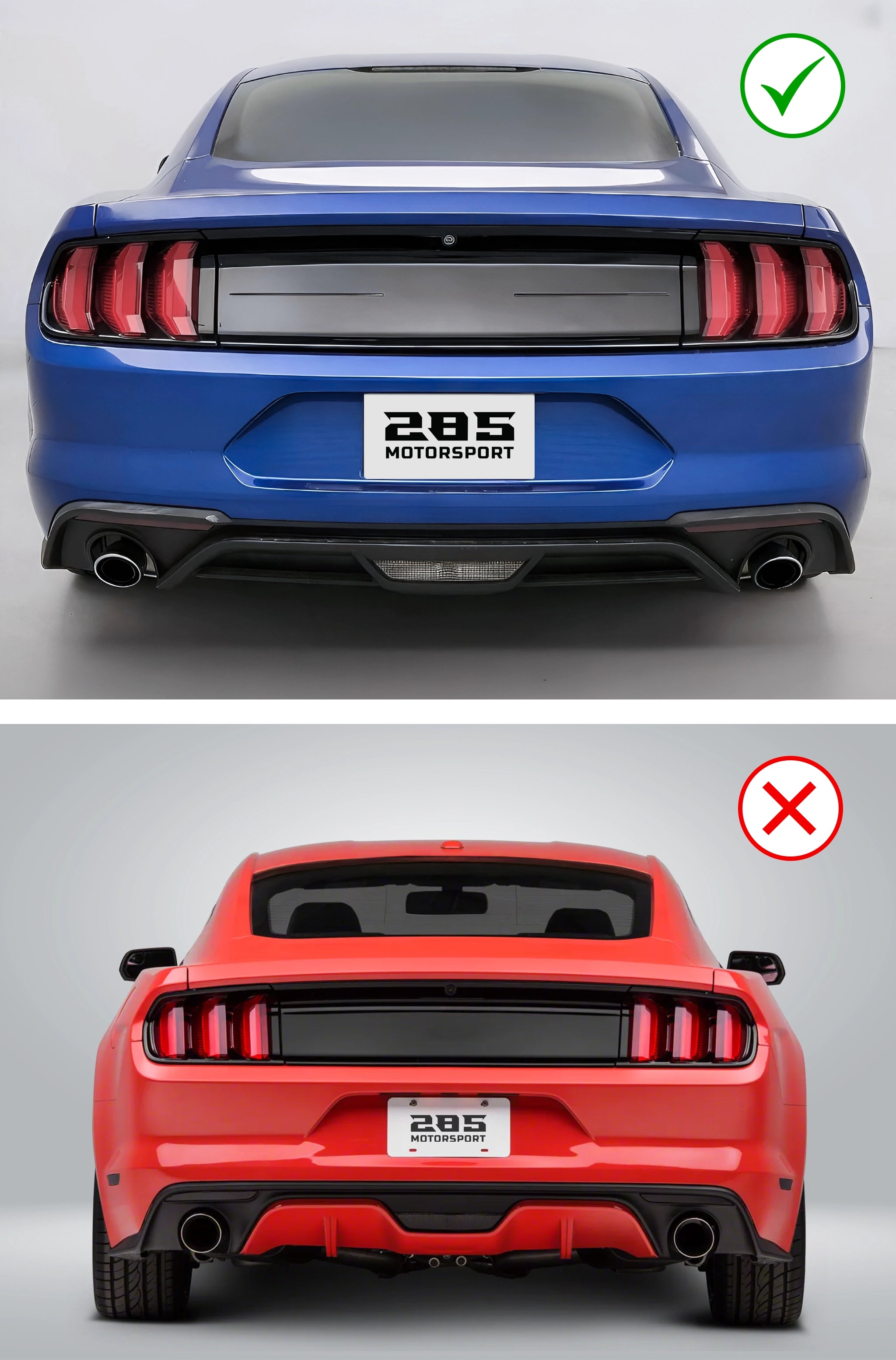 Shark Fin Rear Diffuser - 2018-2023 Mustang Ecoboost 6th Gen