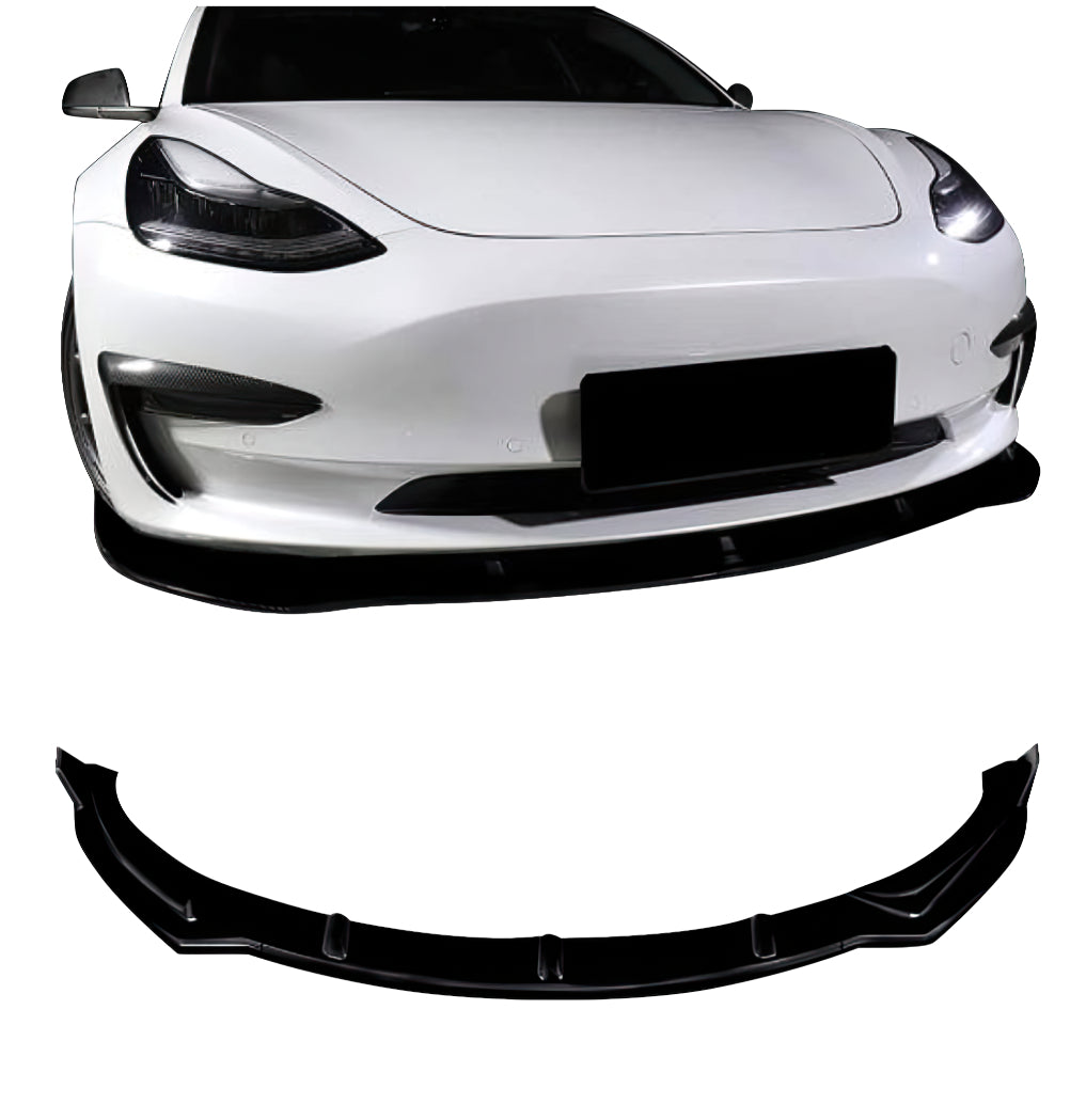 17-23 Tesla Model 3 | Front Lip Splitter | Gloss, Matte or Carbon Fiber