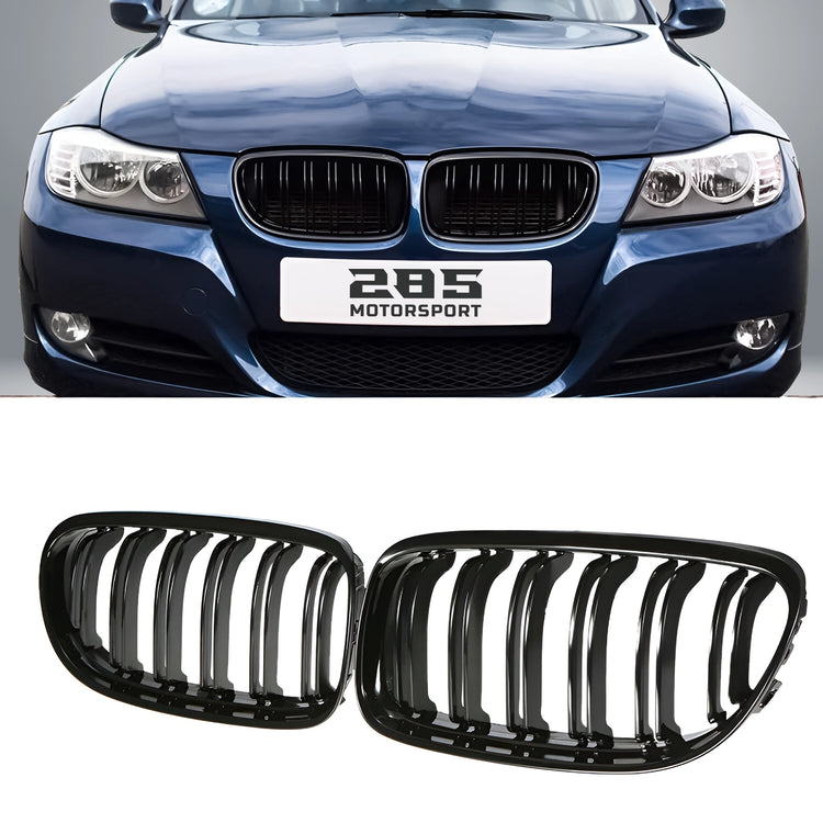 Kidney Style Front Grille - 2009-2012 BMW 3 Series E90 Facelift Sedan