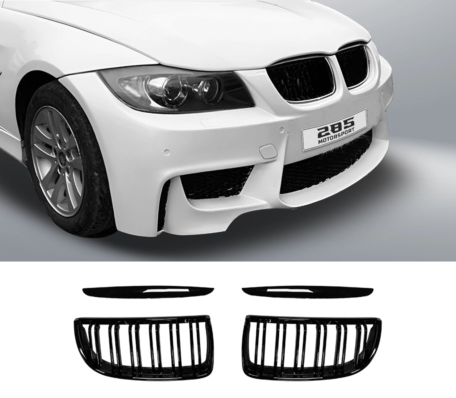 Kidney Style Front Grille - 2006-2008 BMW 3 Series E90 Sedan
