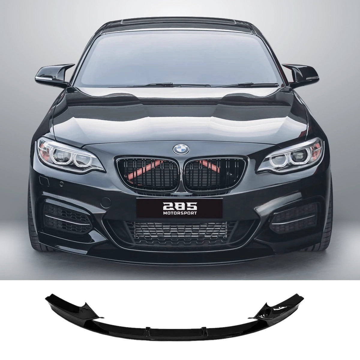 M Style Front Lip Splitter - 2014-2021 BMW 2 Series F22 / F23 2-Door Coupe / Convertible