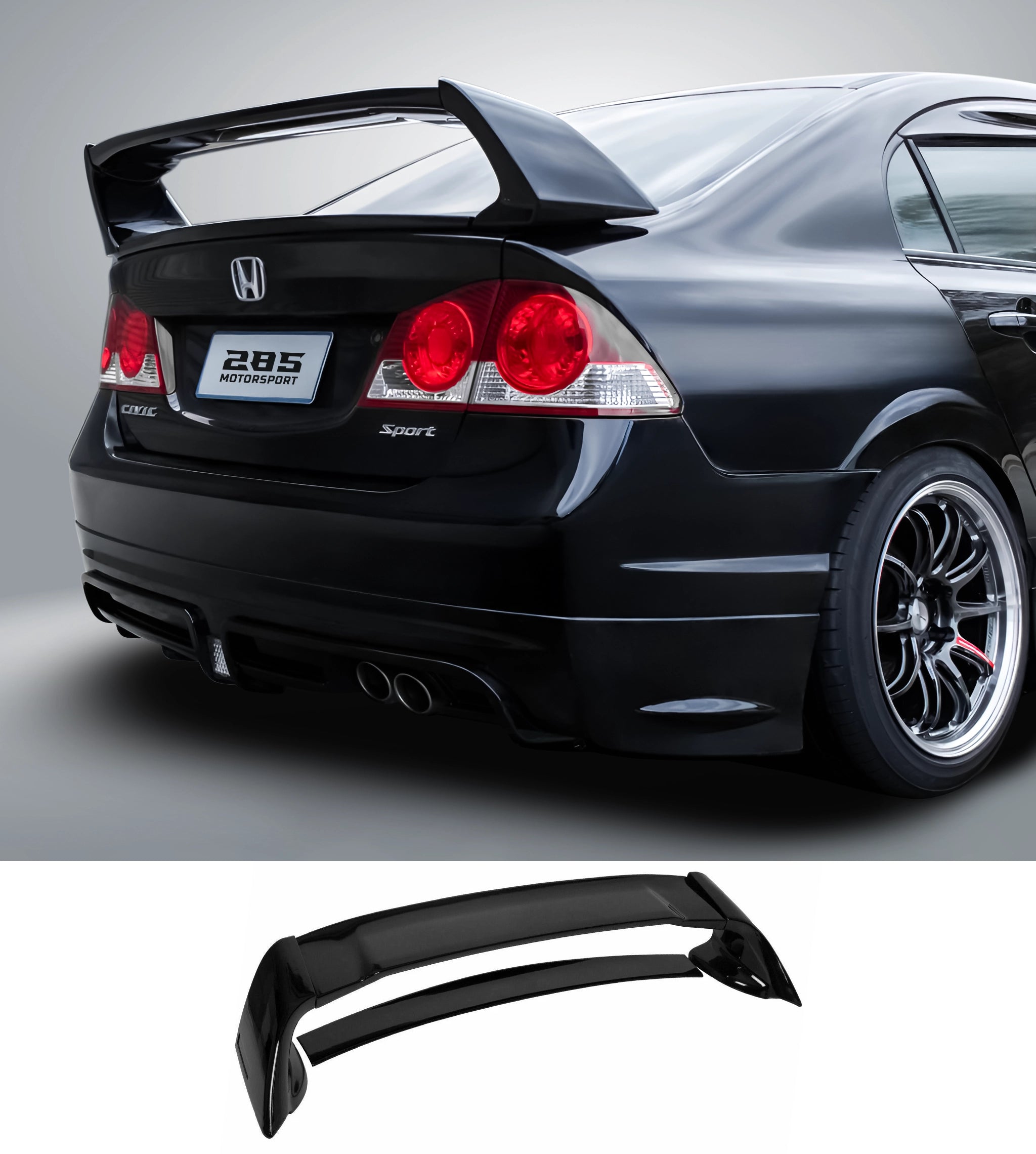 Type R Style Rear Wing - 2006-2011 Honda Civic 8th Gen Sedan
