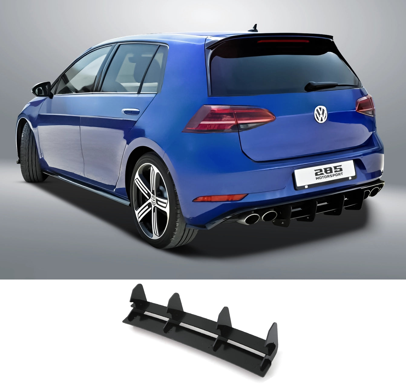 Shark Fin Rear Diffuser - 2018-2021 Golf Mk7.5 R