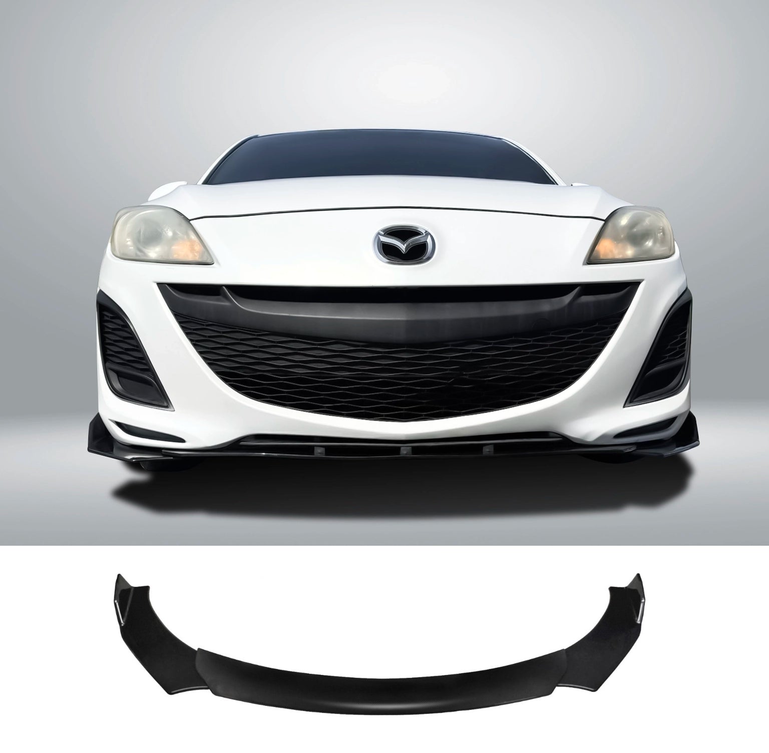 Front Lip Splitter - 2009-2013 Mazda 3 2nd Gen Sedan / Hatchback