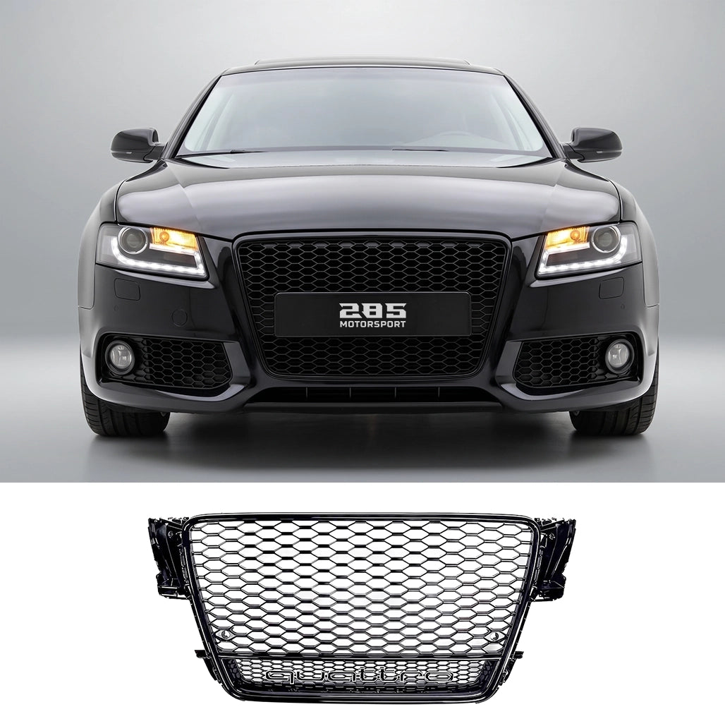 RS4 Honeycomb Grille Quattro for 2009-2011 Audi A4, A4 S-line and S4 (B8)