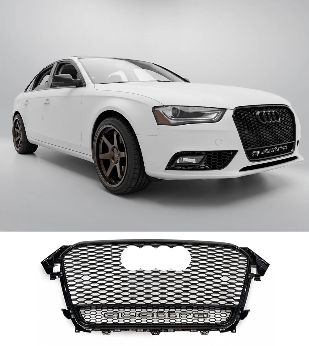 RS4 Honeycomb Grille Quattro for 2012-2016 Audi A4, A4 S-line and S4 (B8.5)
