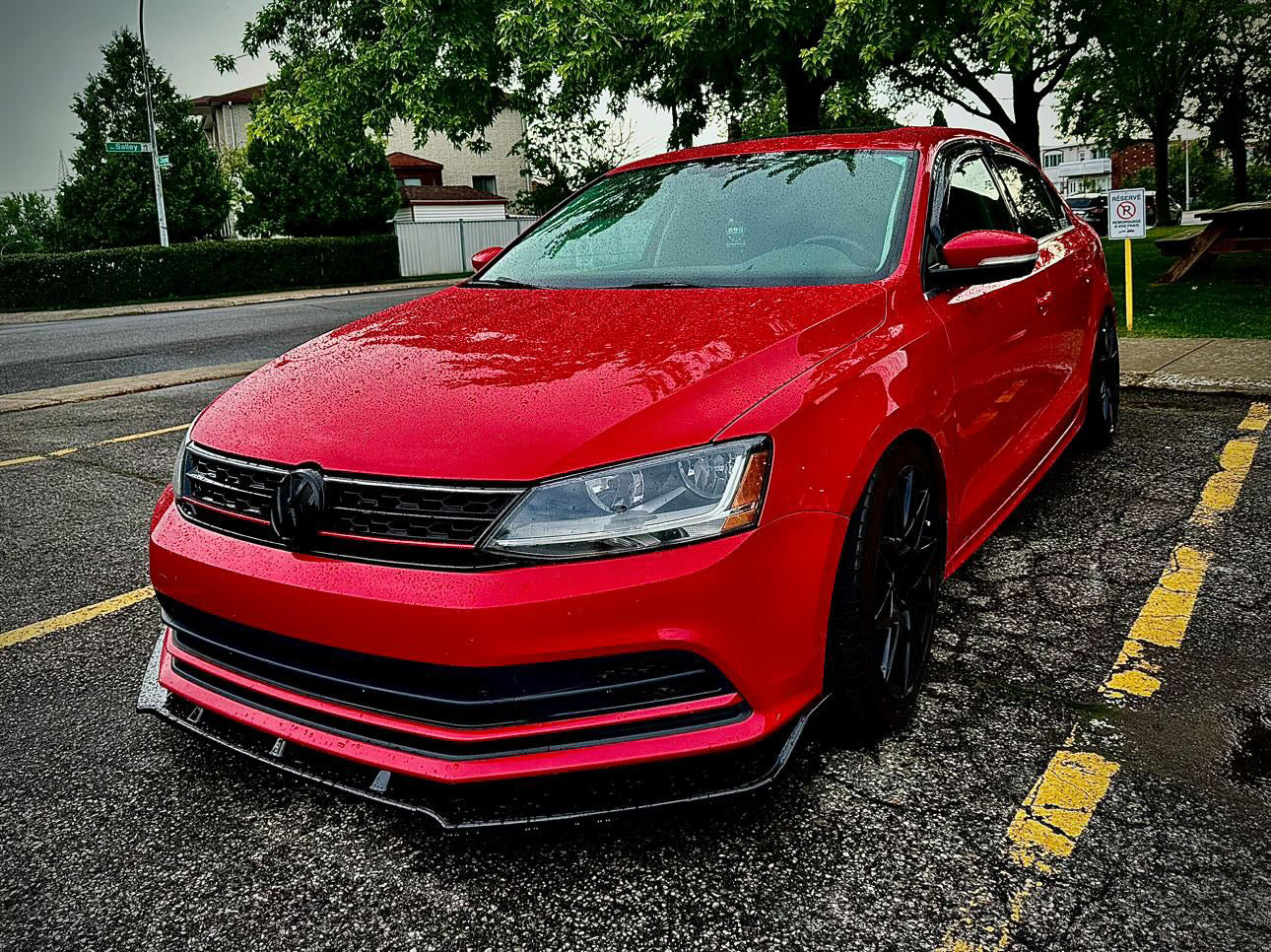 2015-2018 Volkswagen Jetta Mk6 GLI / R Line Sedan - Sport Style Front Lip Splitter