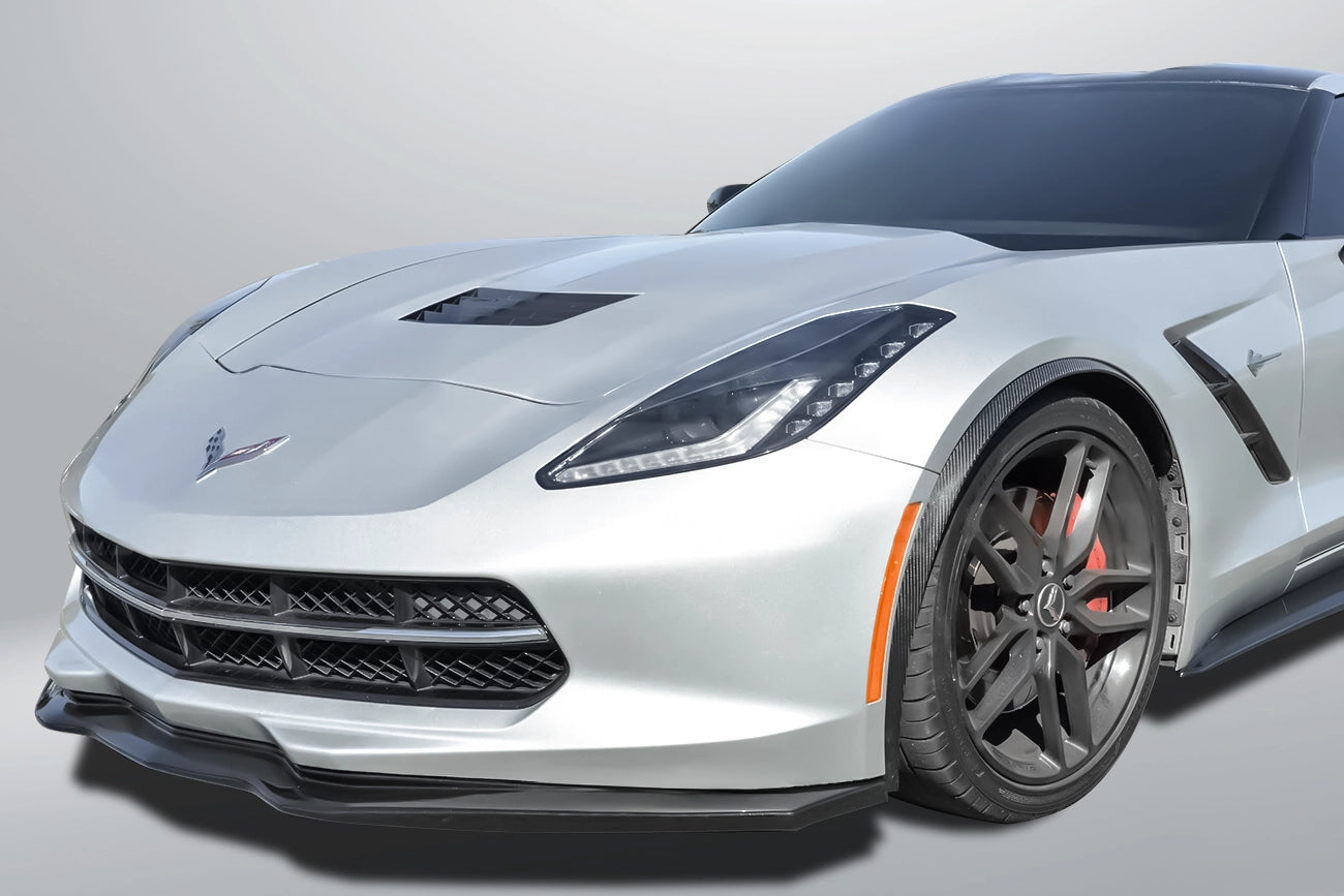 2014–2019 Chevrolet Corvette (C7) Front Lip Splitter – STG3 Style