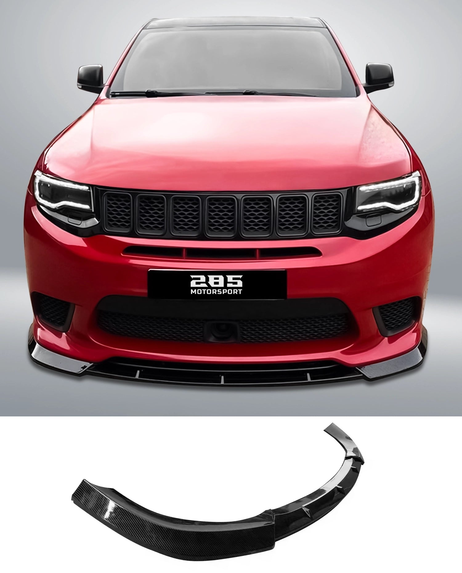 Gloss Black Front Bumper Lip Splitter Kit For Jeep Grand Cherokee SRT – 3pc ABS