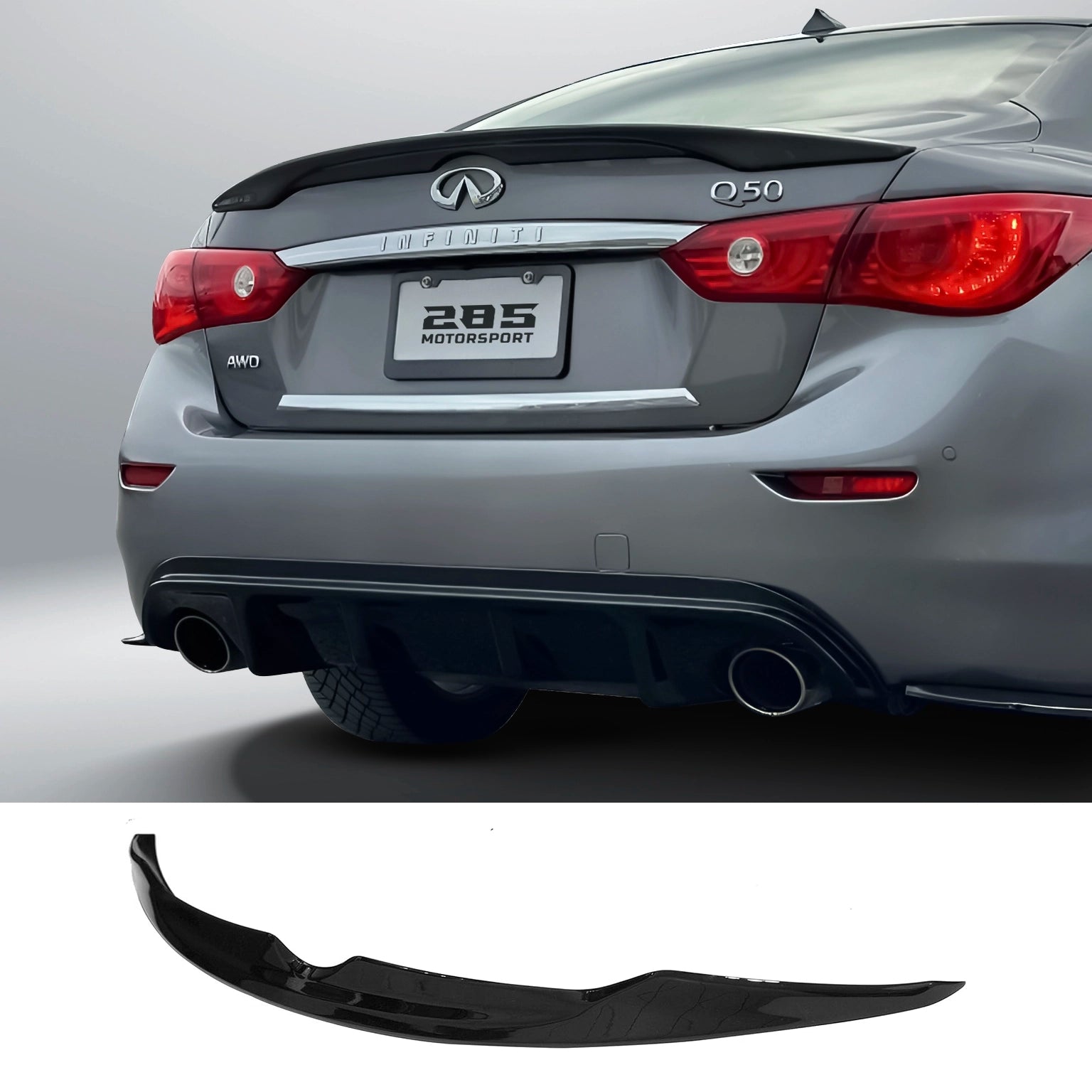 2014-2024 Infiniti Q50 + Facelift Sedan - OEM Style Rear Trunk Spoiler