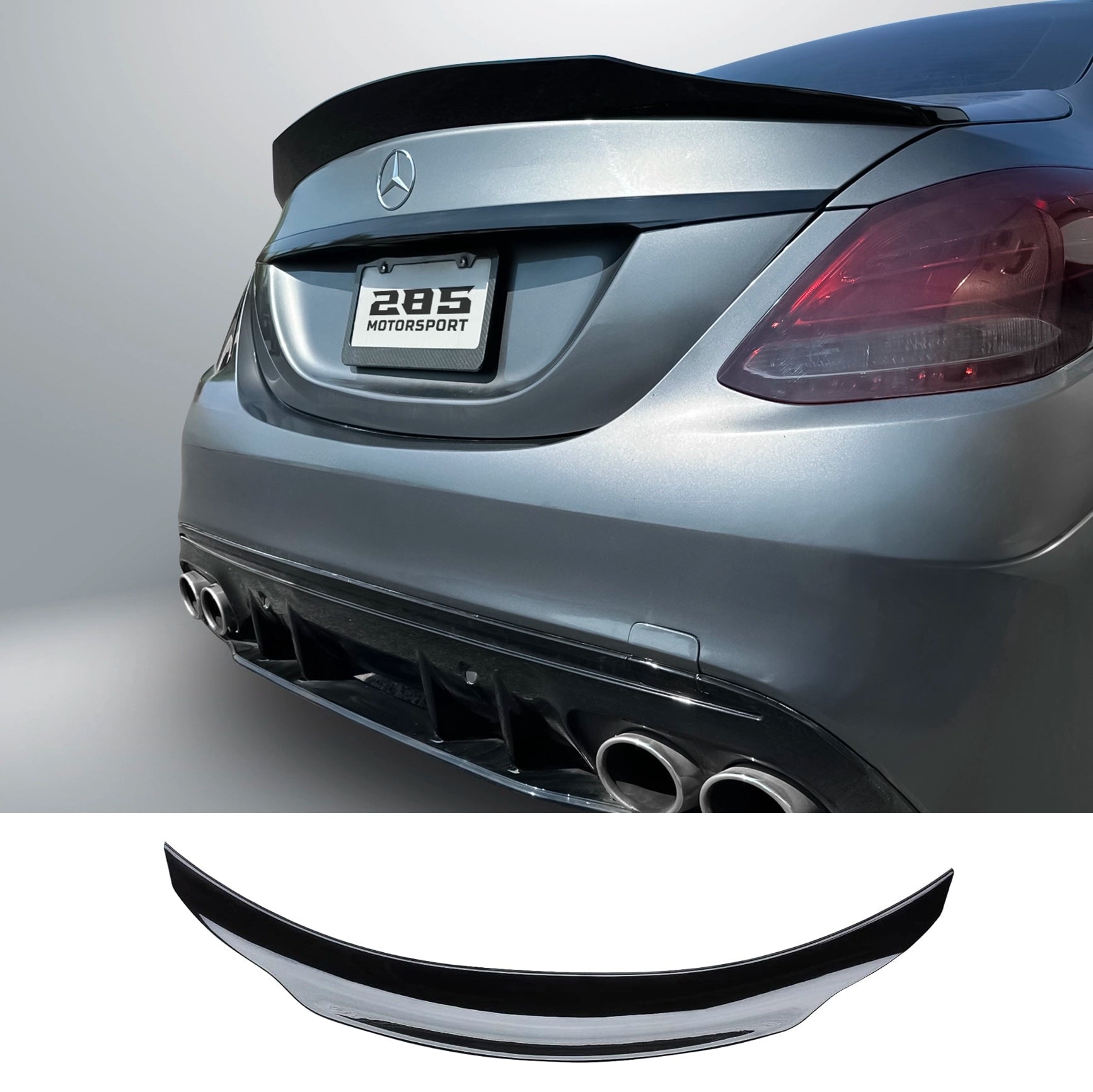 2014-2021 Mercedes Benz C-Class W205 Sedan - PSM Style Rear Trunk Spoiler