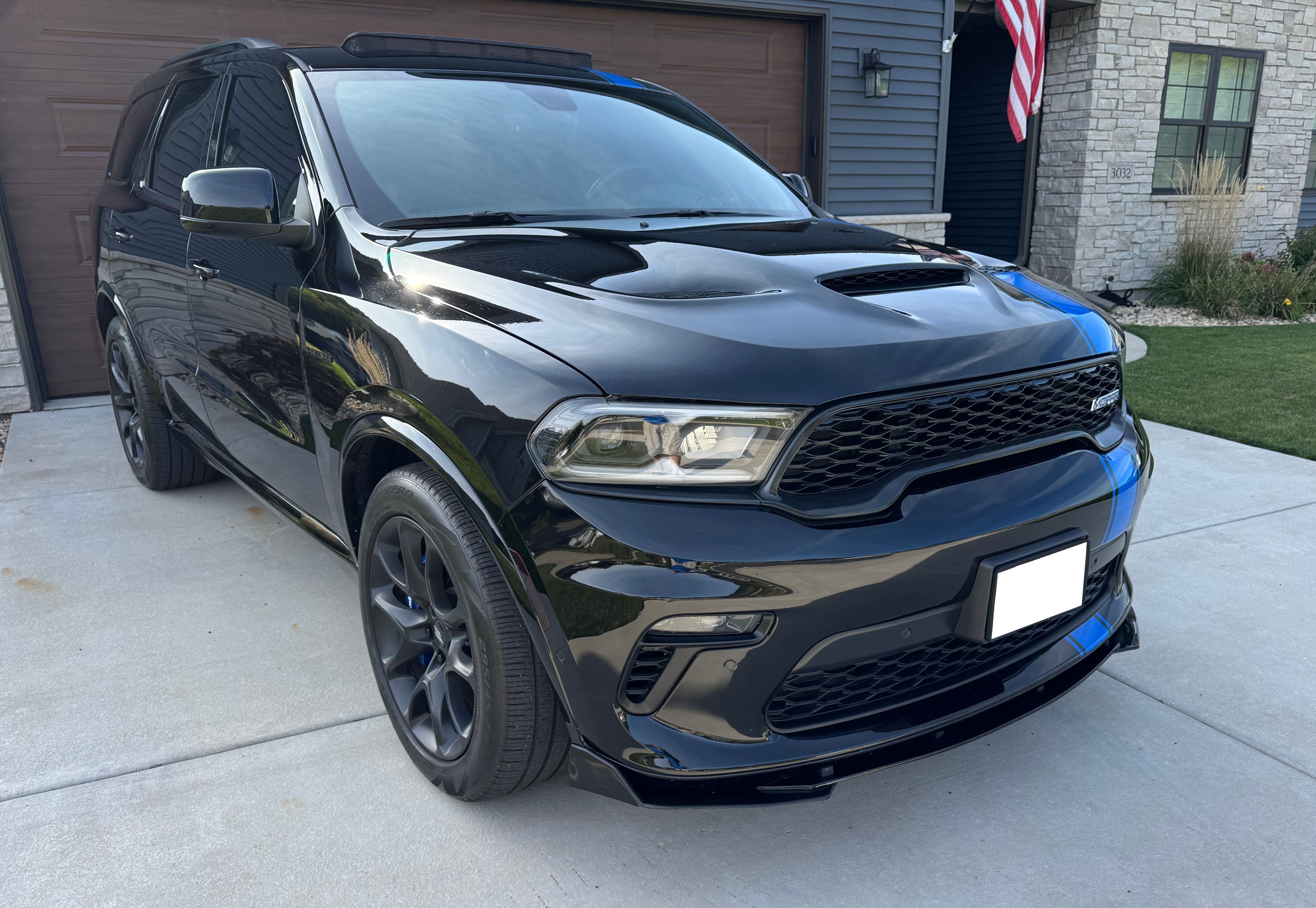 2012-2023 Dodge Durango 3rd Gen | Front Lip Splitter - Gloss Black