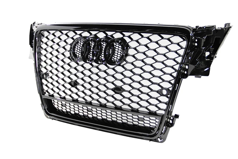 RS4 Honeycomb Grille Quattro for 2009-2011 Audi A4, A4 S-line and S4 (B8)