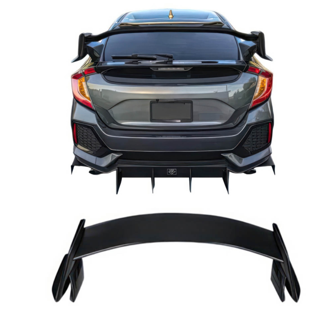 Type R Style Rear Wing - 2016-2021 Honda Civic 10th Gen Hatchback – 285 ...