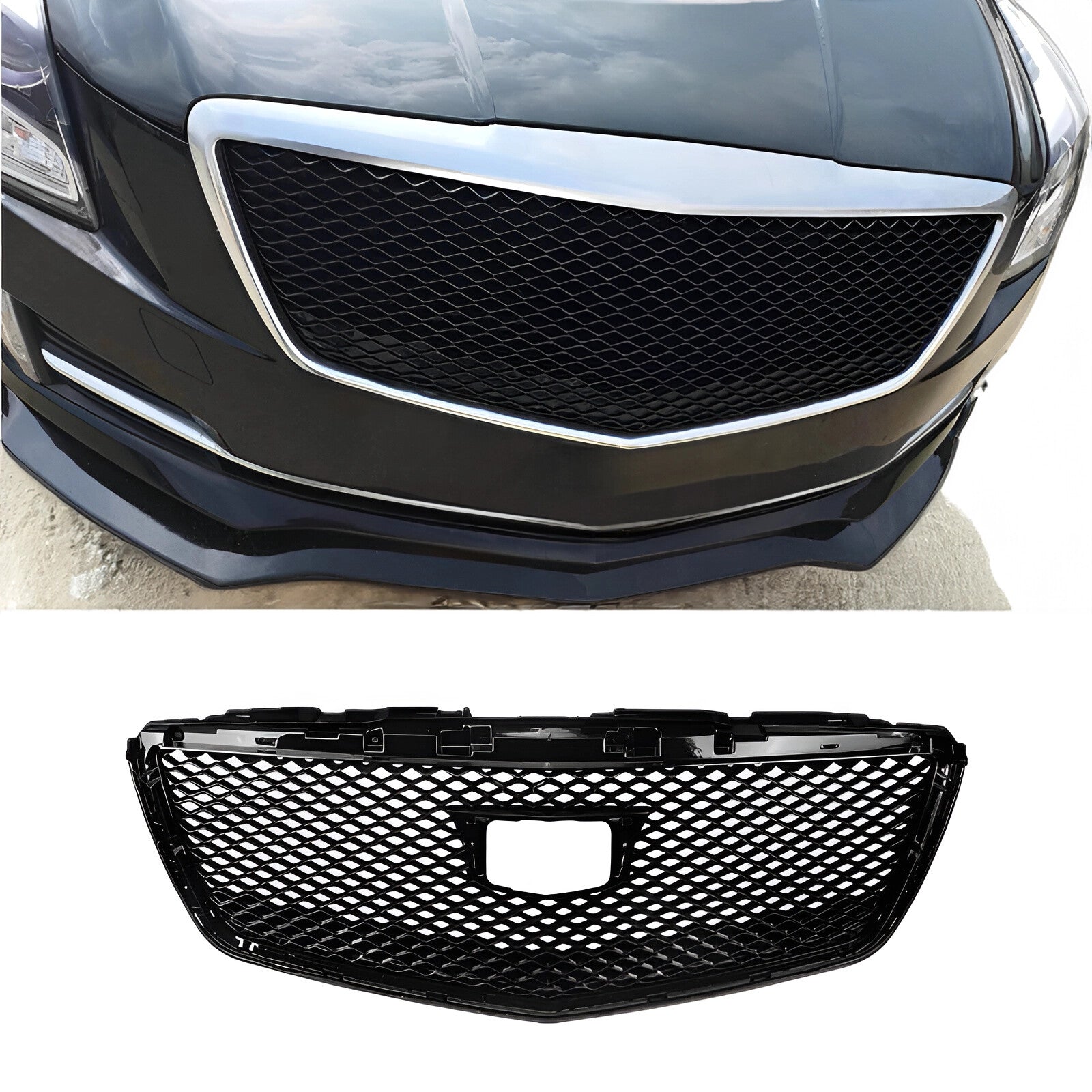 2015-2019 Cadillac ATS Sedan - Honeycomb Style Front Grille