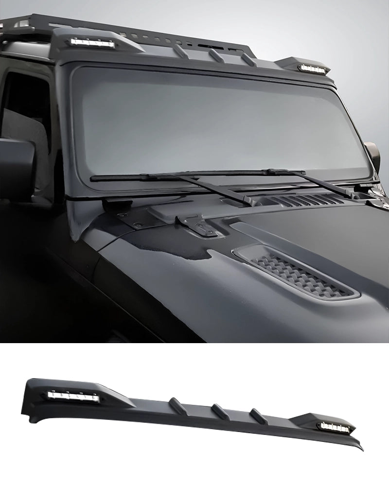 LED Front Roof Spoiler – Jeep Wrangler JL 2018–2024