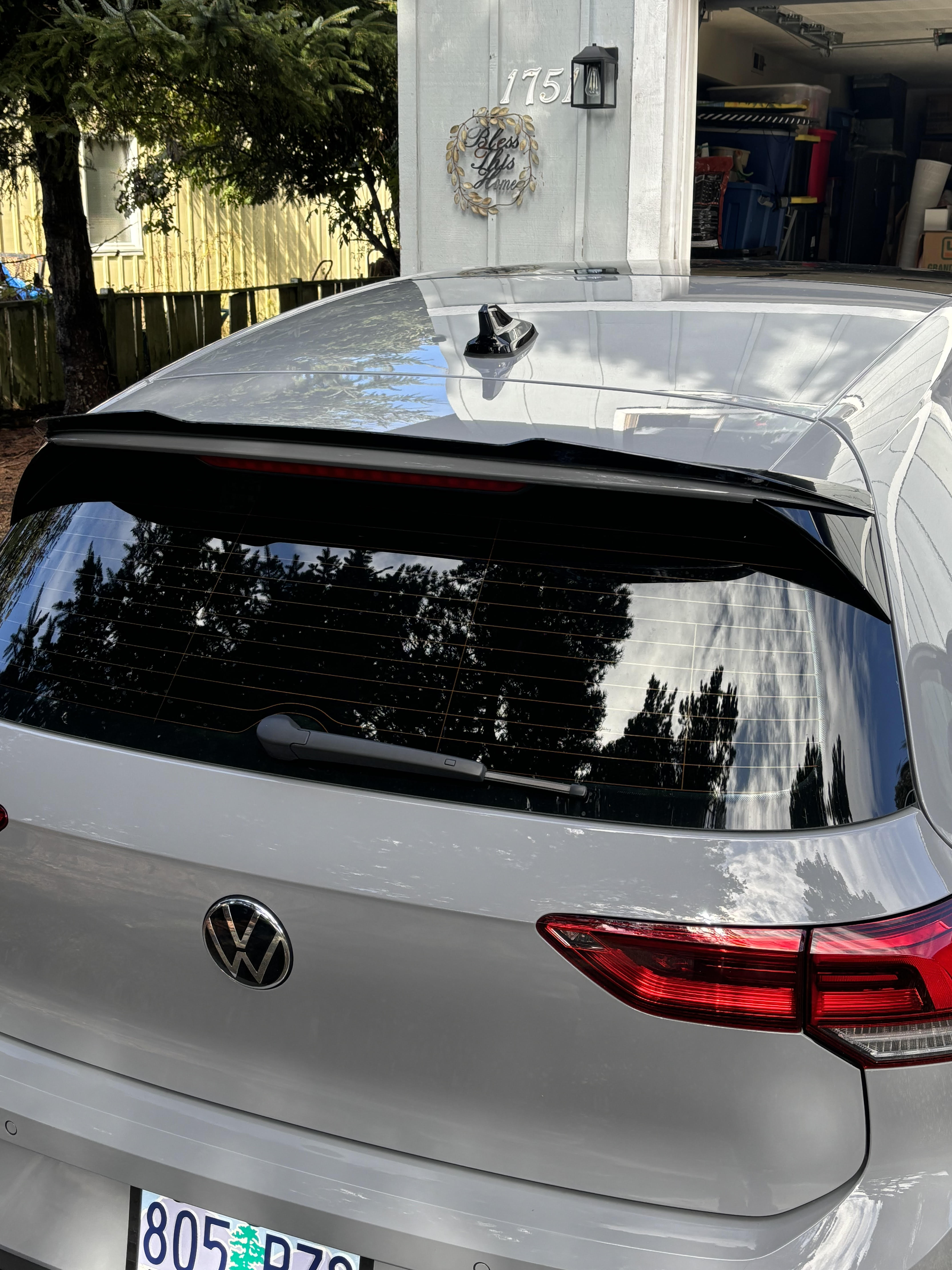 2020-2024 Volkswagen Golf R Mk8 Hatchback | Rear Roof Spoiler Type 1 - Gloss Black